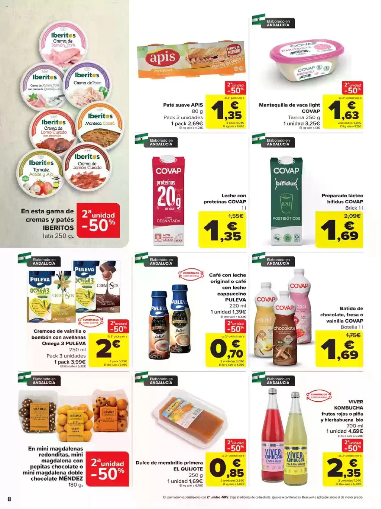 Carrefour folleto │ válido desde el 08.08.2025 | Página: 8 | Productos: Café con leche, Aceite, Piña, Magdalenas
