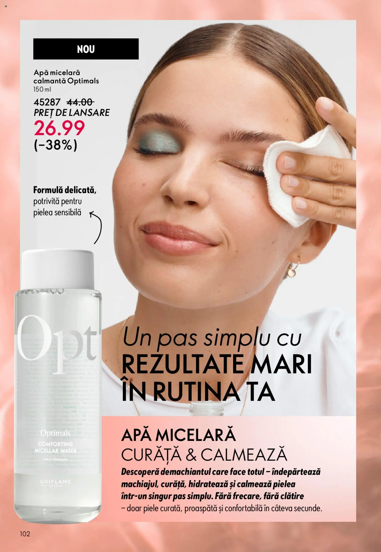 Noul catalog Oriflame – valabil de la 11.02.2026 | Pagină: 102 | Produse: Apă micelară, Apă