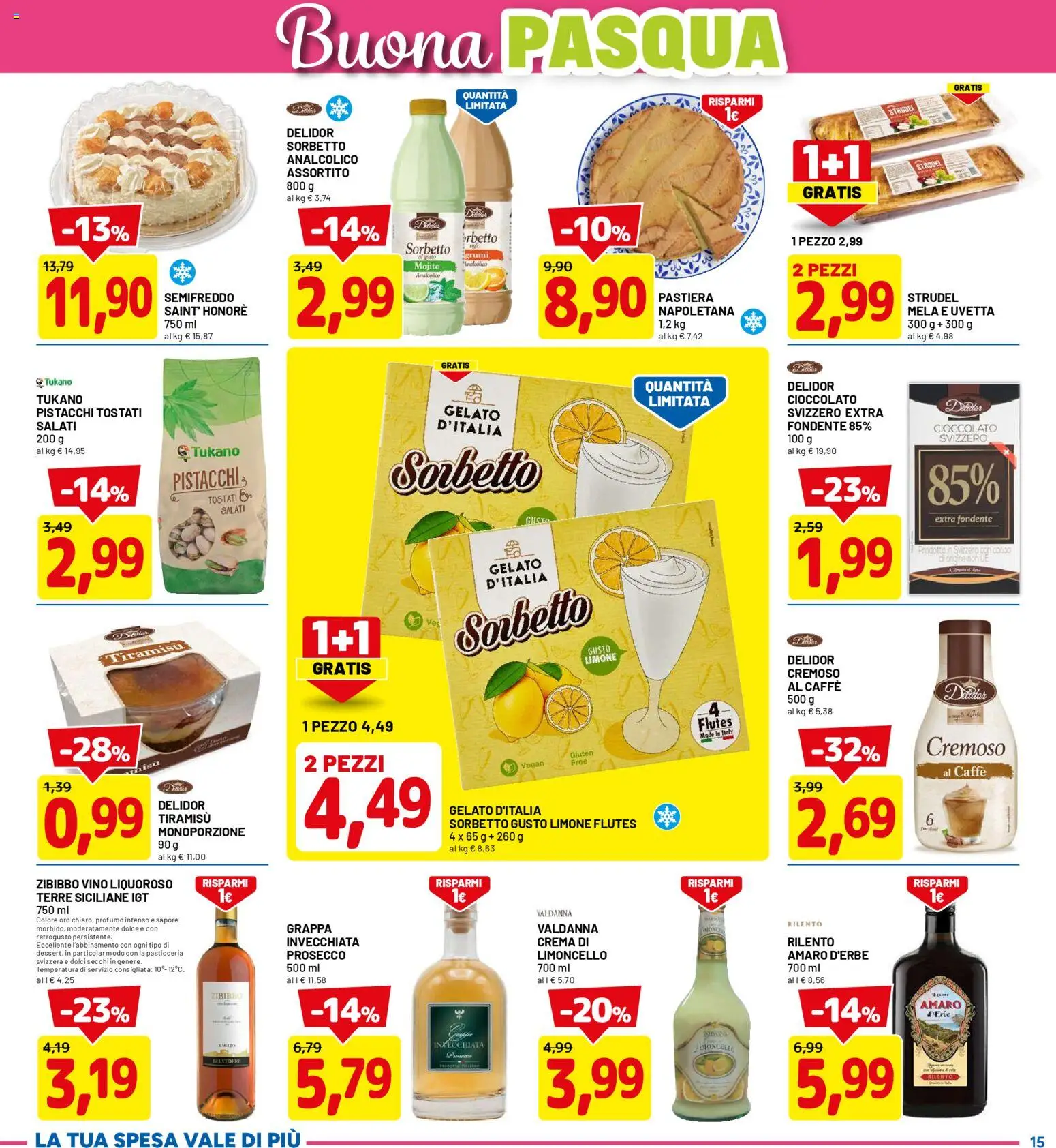 Volantino D Più del 26.03.2026 | Pagina: 15 | Prodotti: Sorbetto, Limone, Limoncello, Profumo