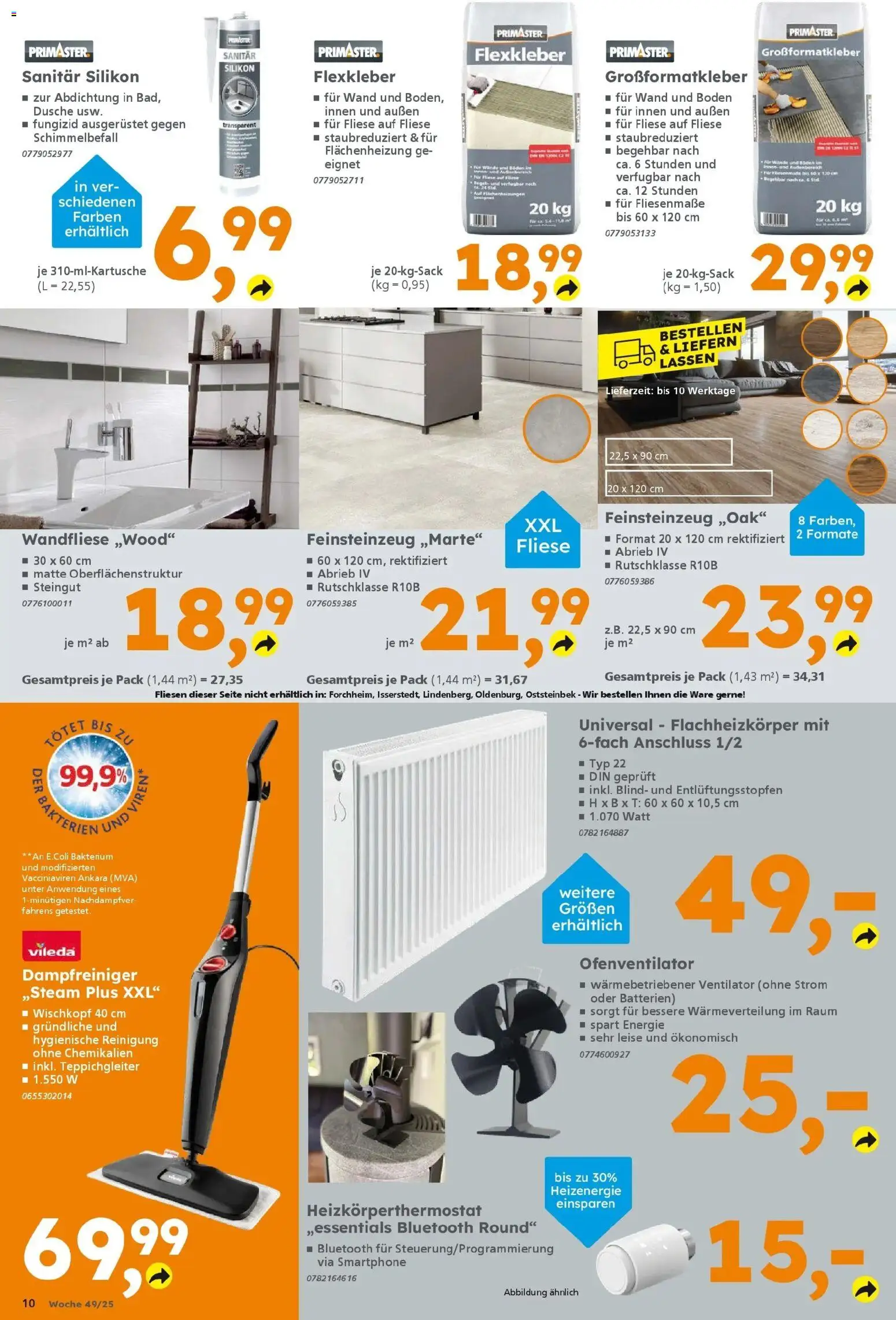 Globus Baumarkt prospekt Forchheim	 – gültig ab 01.12.2025 | Seite: 10 | Produkte: Ventilator, Batterien, Dusche, Smartphone