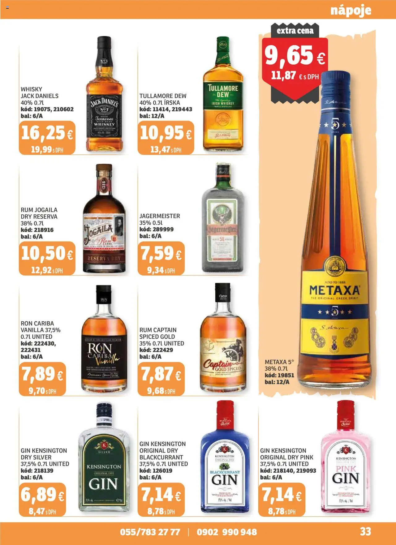 Labaš magazín │ platný od 25.07.2025 | Strana: 33 | Produkty: Gin, Whisky, Rum, Jack Daniel's