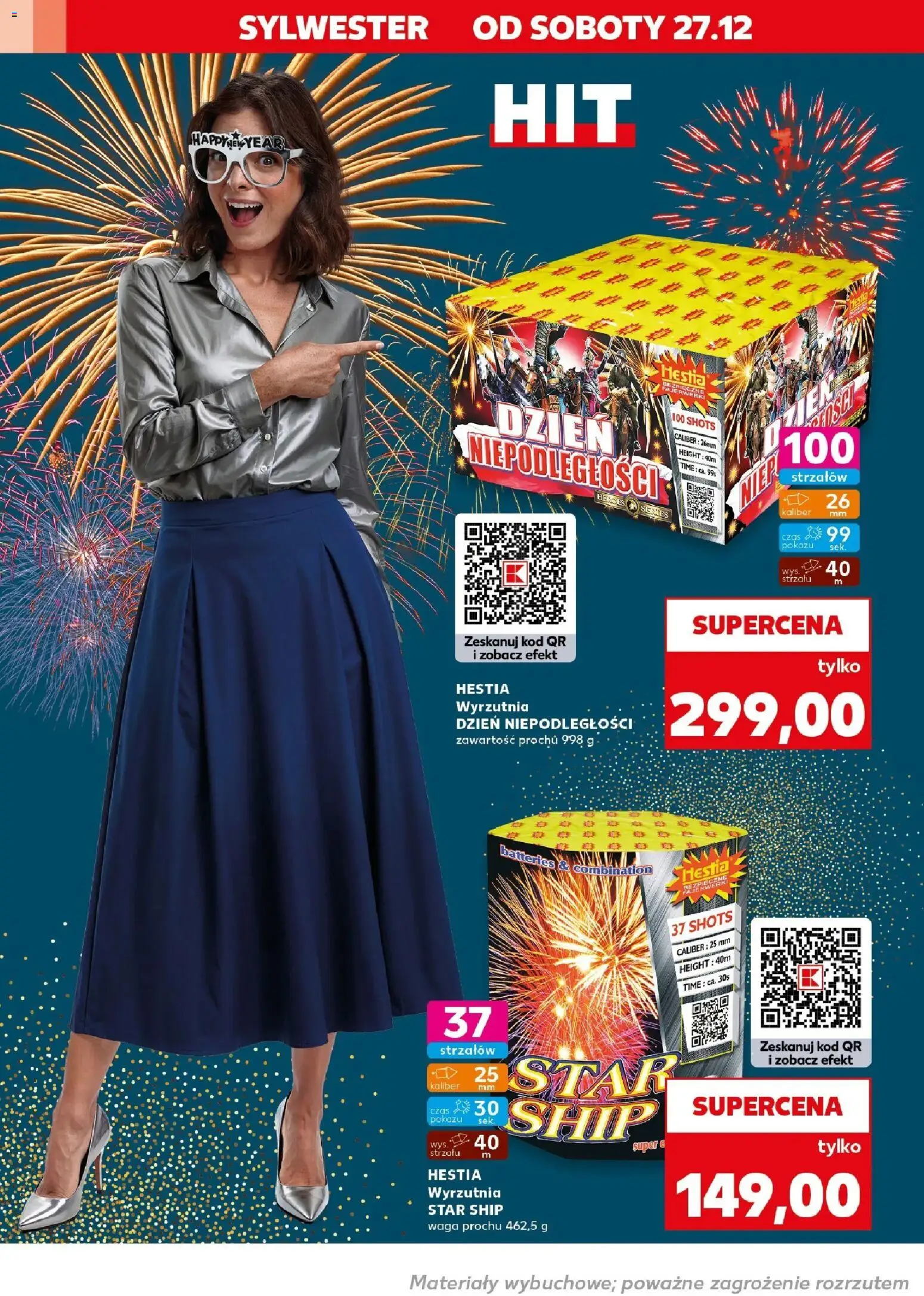 Kaufland gazetka - Mega okazje od 27.12.2025 | Strona: 4 | Produkty: Waga, Wyrzutnia, Fajerwerki