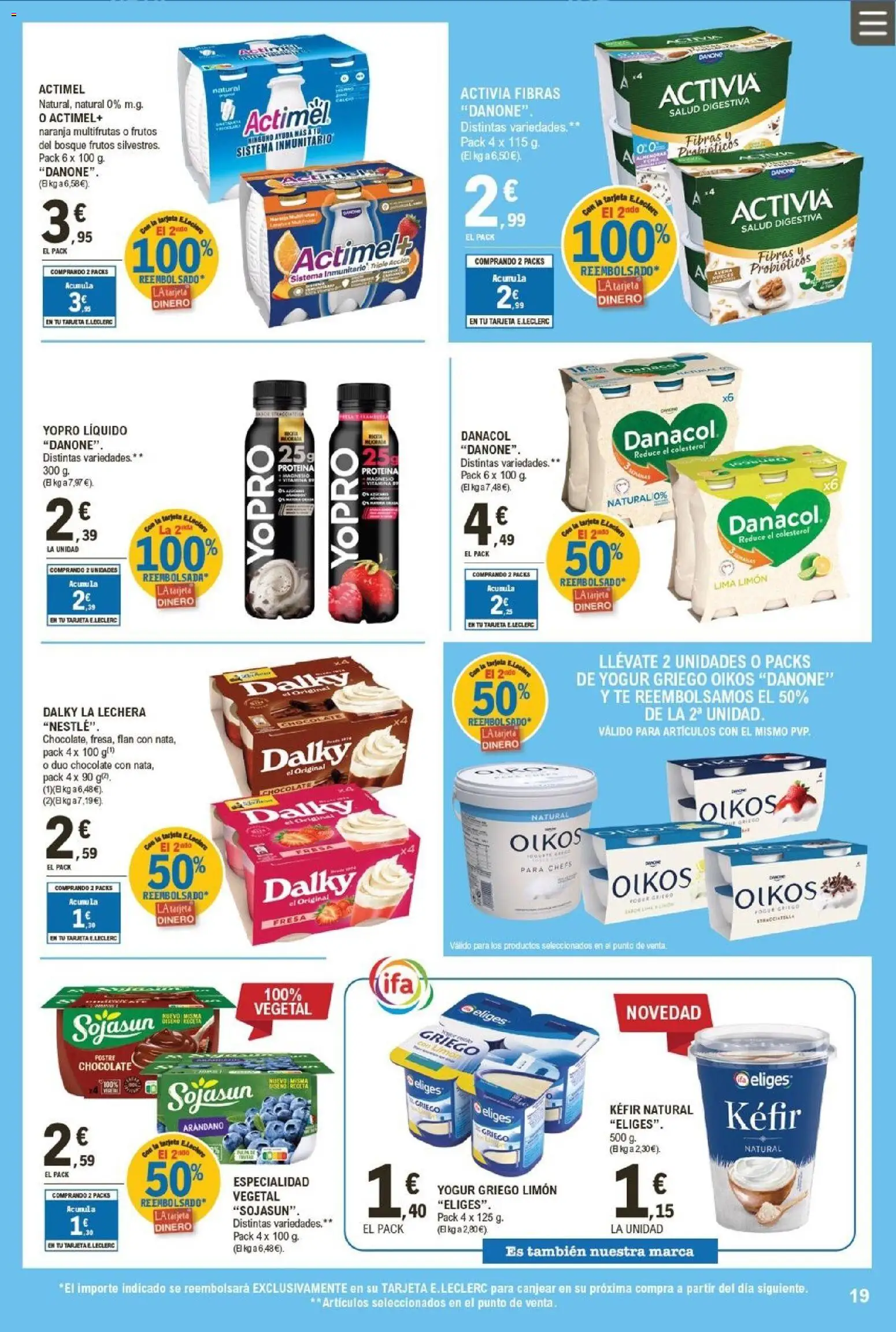 E.Leclerc folleto │ válido desde el 21.01.2026 | Página: 19 | Productos: Lima, Yogur, Μαγειρική εστία, Té