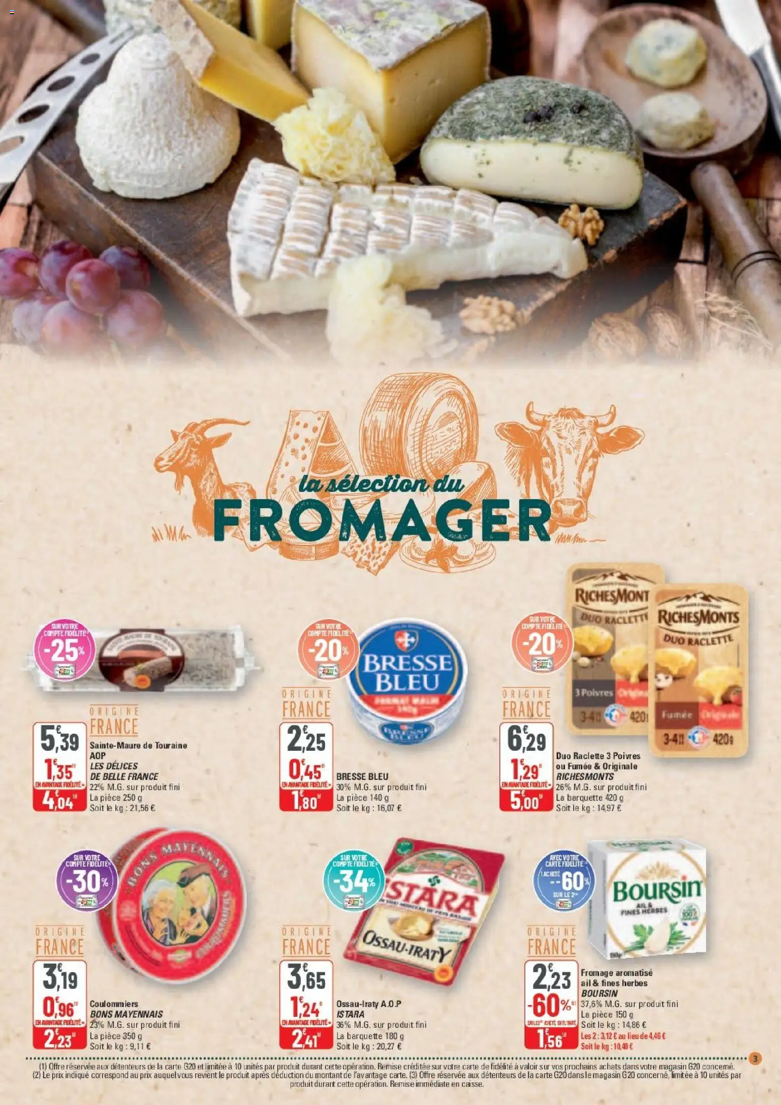 {H1} | Page: 3 | Produits: Ail, Raclette, Fromage