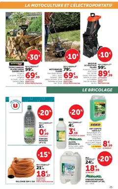 Super U - Prévisualisation de Super U - Le jardin à prix bas valide à partir de 17.02.2026 | Page: 25 | Produits: Sac, Tronçonneuse, Parfum, Vinaigre