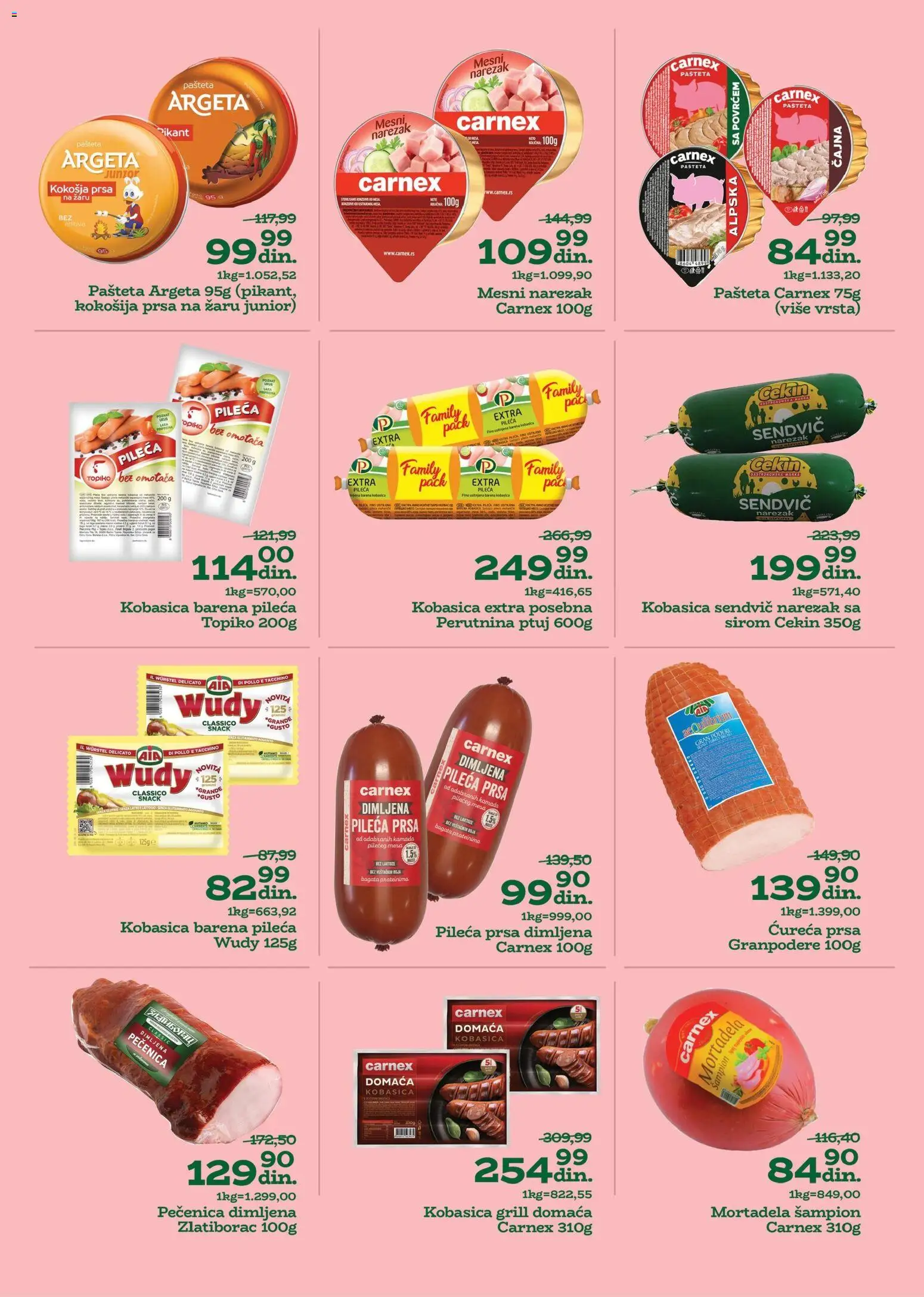 Univerexport katalog - važi od 27.10.2025 | Strana: 6 | Proizvode: Pileća prsa, Narezak, Kobasica, Pašteta