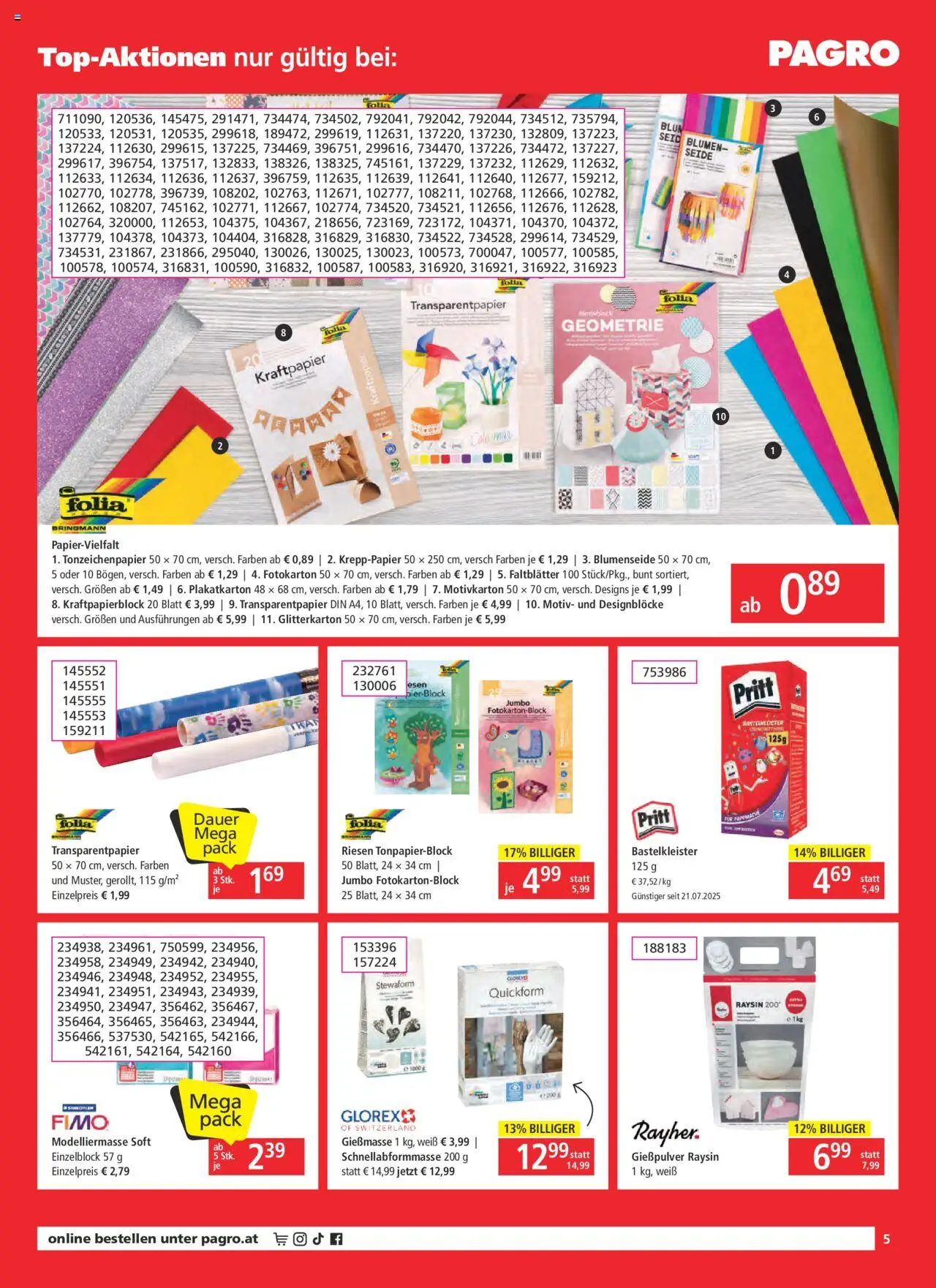Pagro-Diskont Flugblatt gültig ab 02.10.2025 | Seite: 5