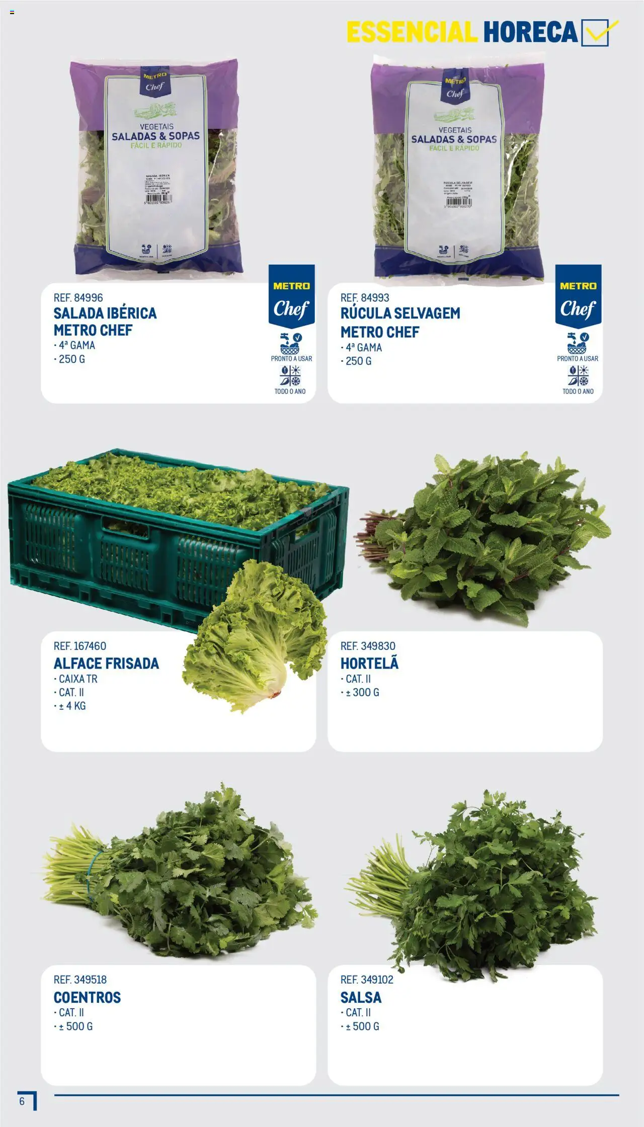 Makro - Guia Essenciais  │ válido de 01.07.2025 | Página: 7 | Produtos: Hortelã, Rúcula, Saladas, Alface