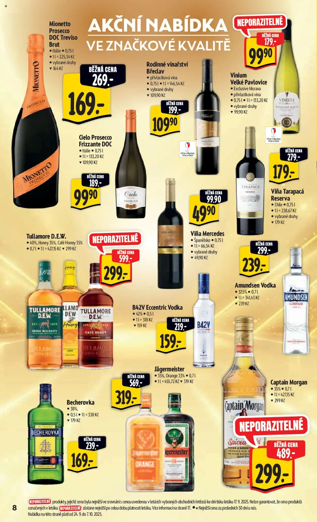 Albert leták - Hypermarket od 24.09.2025 | Strana: 15 | Produkty: Whiskey, Prosecco, Mionetto, Prosecco DOC