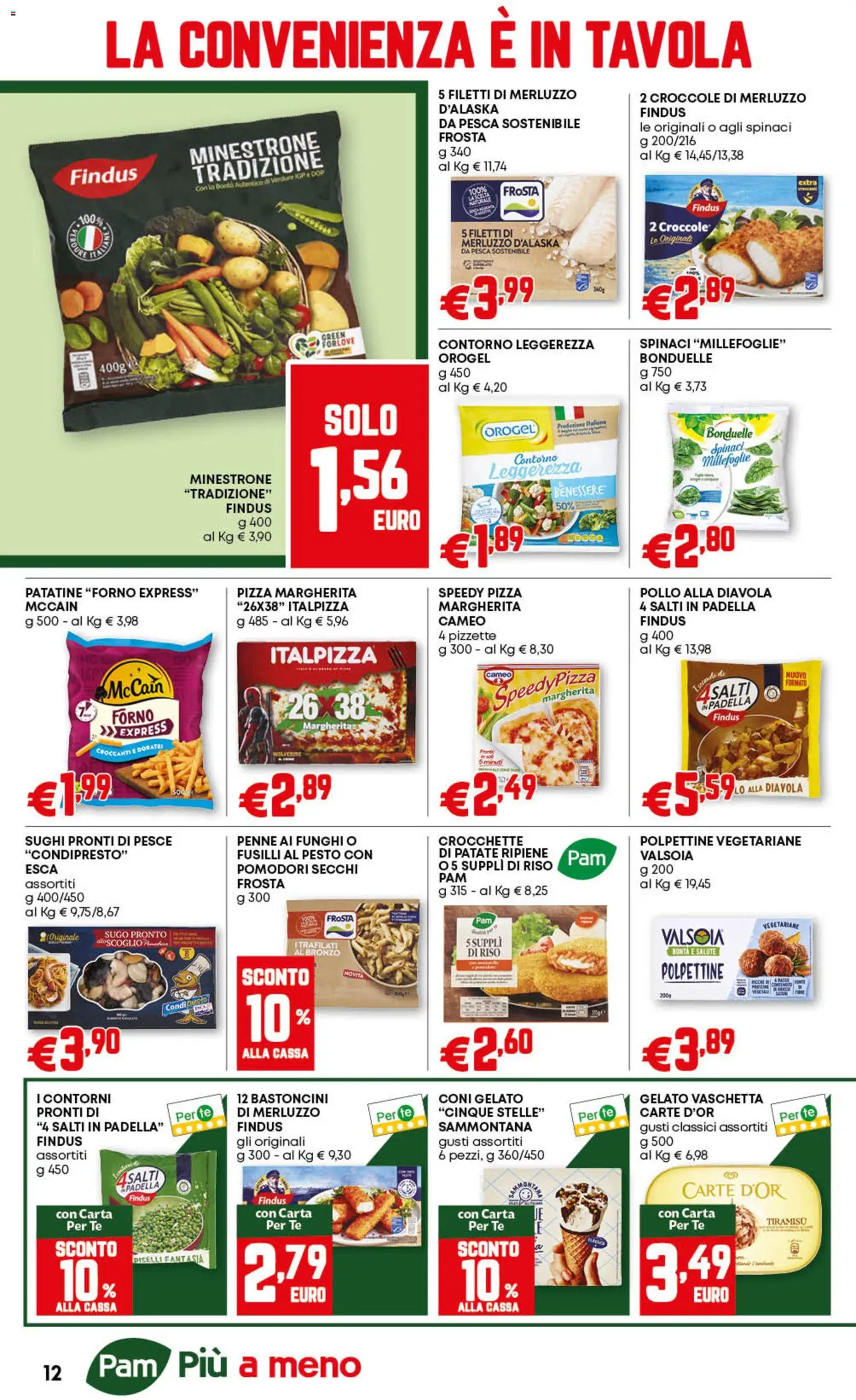 Volantino PAM del 23.10.2025 | Pagina: 12 | Prodotti: Riso, Pesce, Patate, Padella