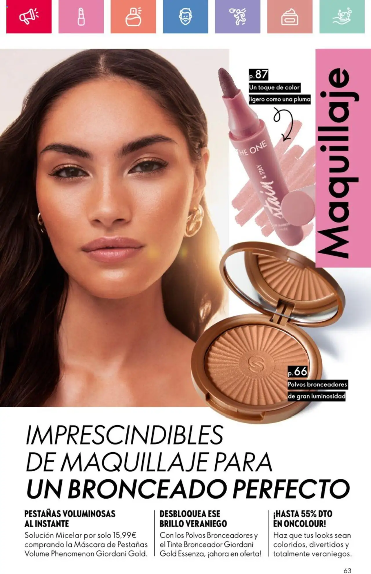 Oriflame - Catálogo Campaña 9 │ válido desde el 22.06.2025 | Página: 63 | Productos: Bronceador, Tinte, Máscara, Máscara de pestañas