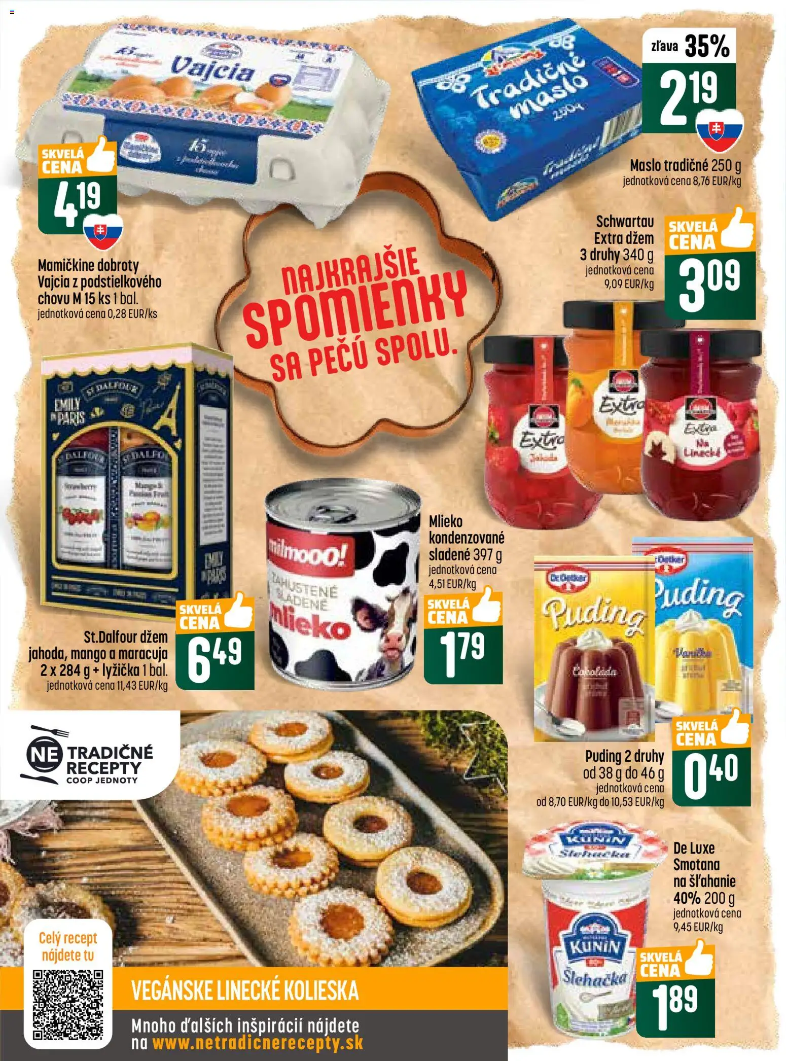 Nové COOP Jednota akcie – leták je platný od 20.11.2025 | Strana: 11 | Produkty: Maslo, Mlieko, Smotana, Puding