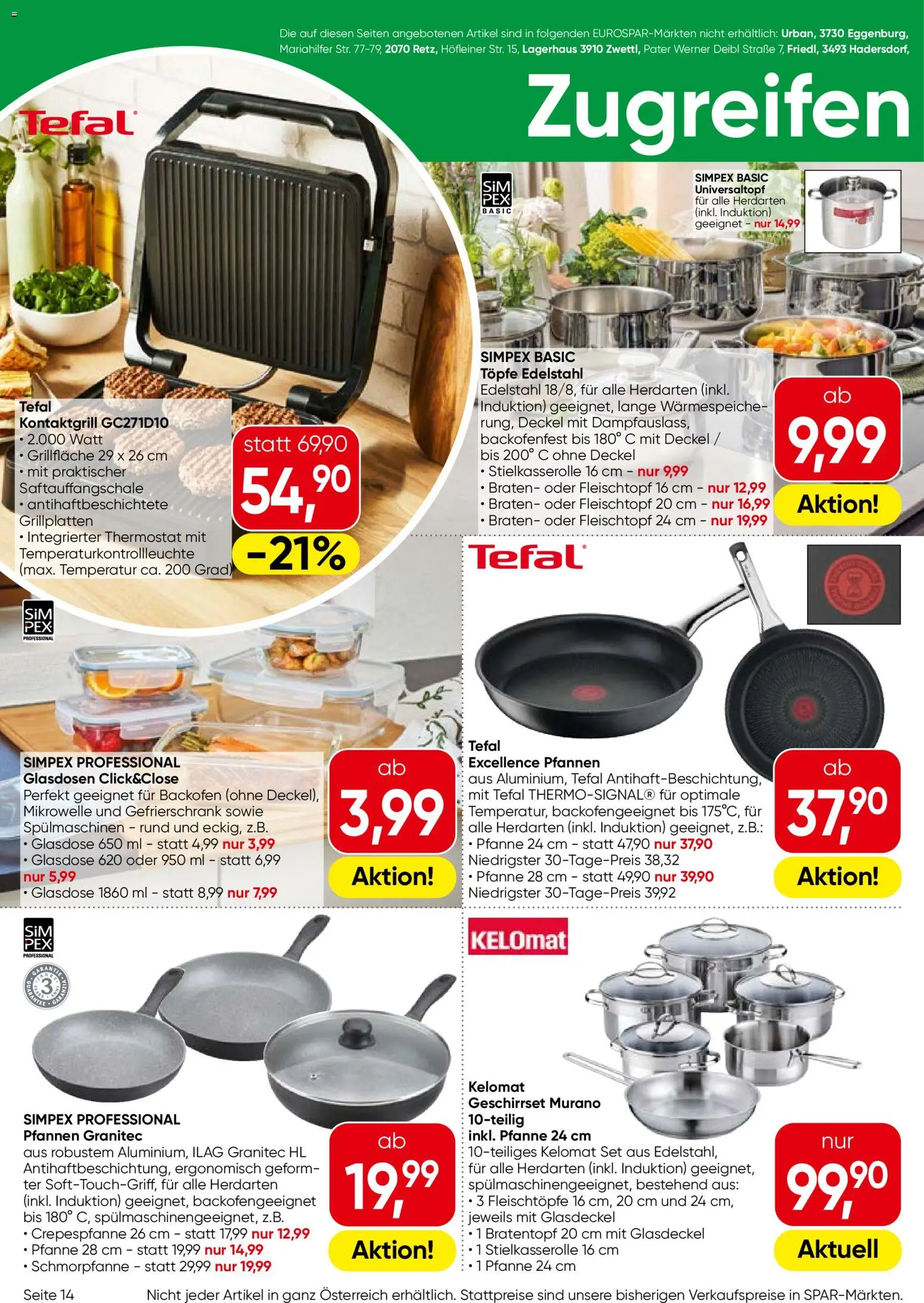 Eurospar Flugblatt - Wien gültig ab 12.02.2026 | Seite: 14 | Produkte: Gefrierschrank, Mikrowelle