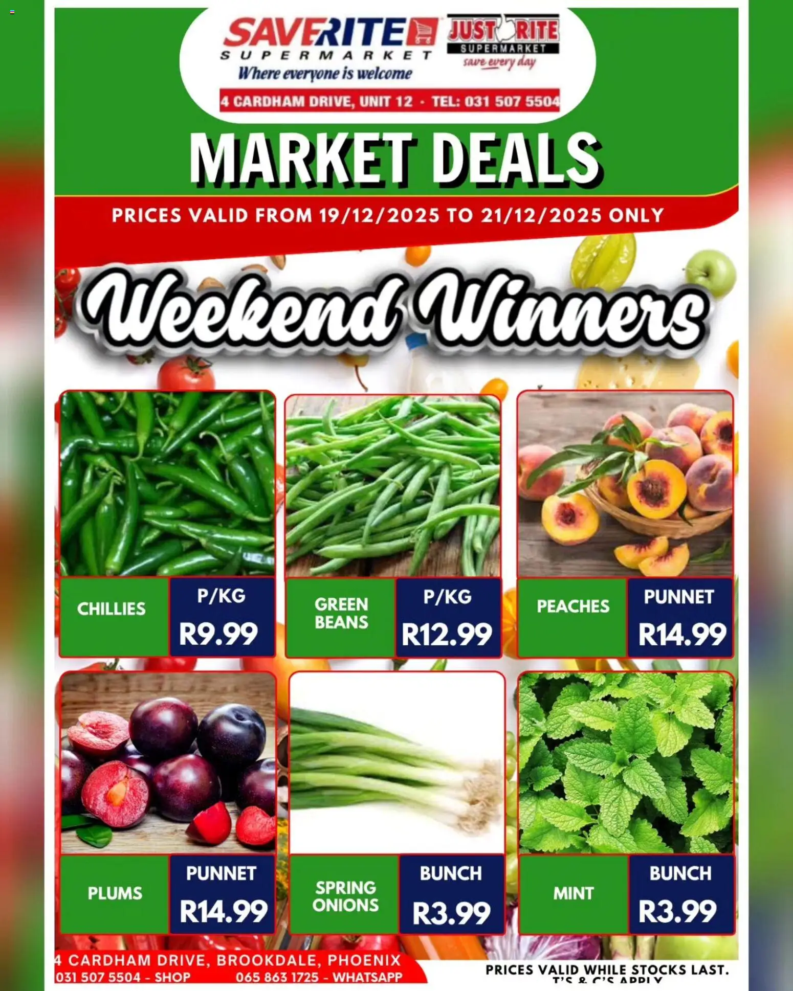 New Saverite catalogue – valid from 19.12.2025 | Page: 3 | Products: Beans, Onions