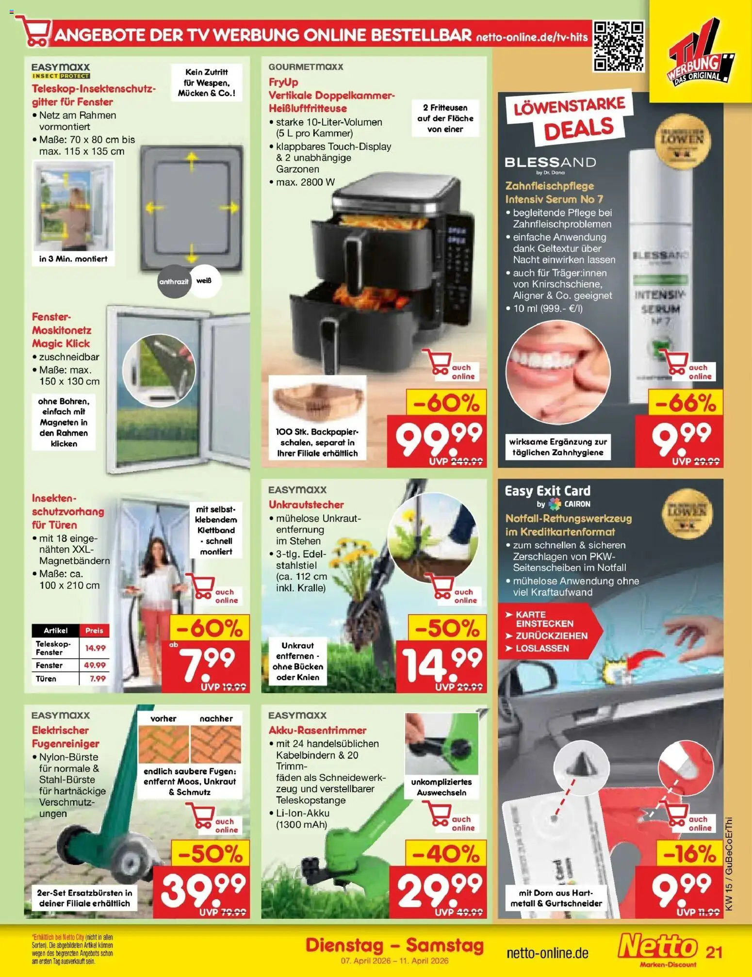 Netto Marken-Discount Prospekt Nordhausen	 – gültig ab 07.04.2026 | Seite: 31 | Produkte: Serum, Heißluftfritteuse, TV