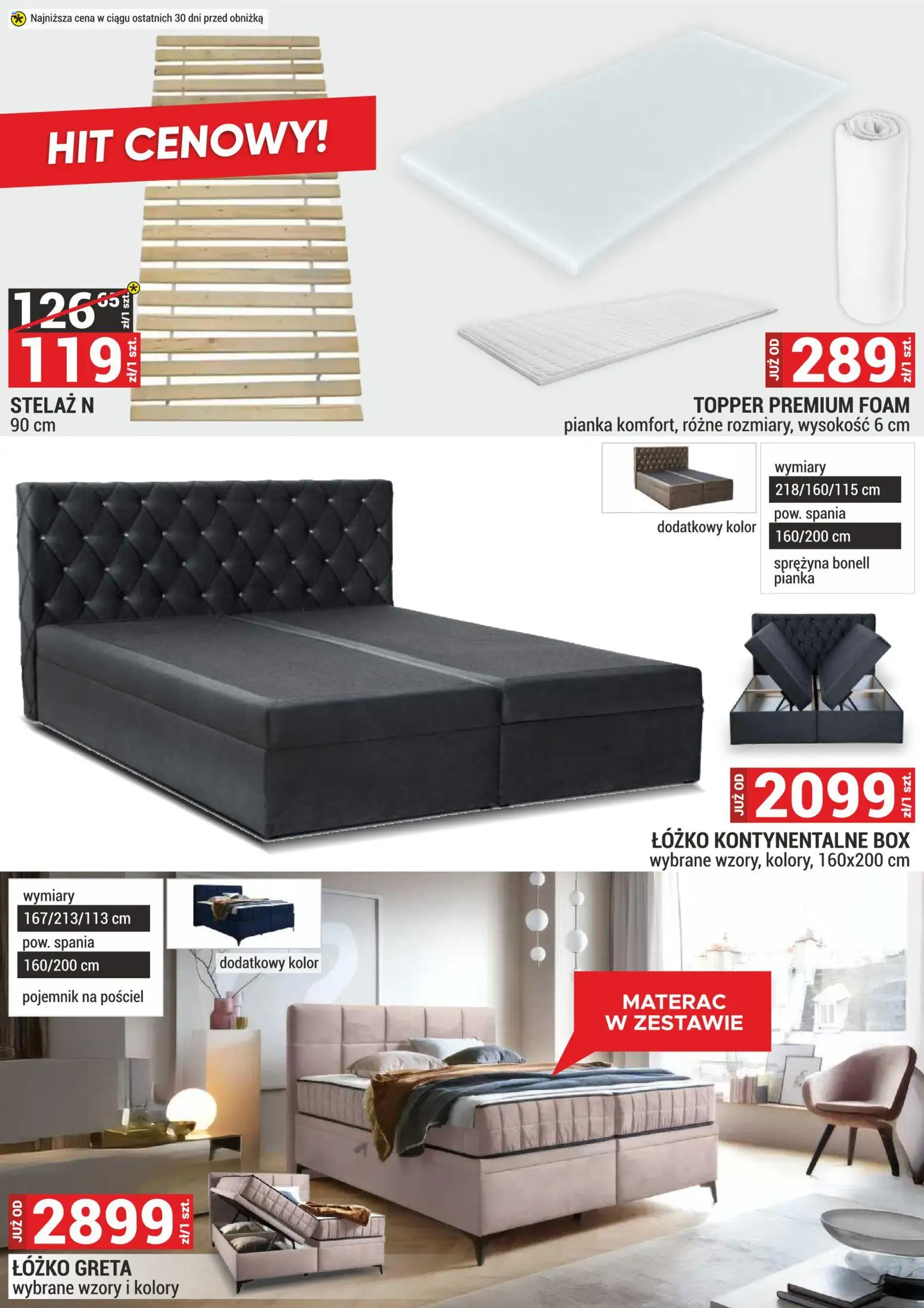 Merkury Market Gazetka - Meble, Wypoczynki, Materace od 01.02.2026 | Strona: 23 | Produkty: Pościel, Łóżko, Materac