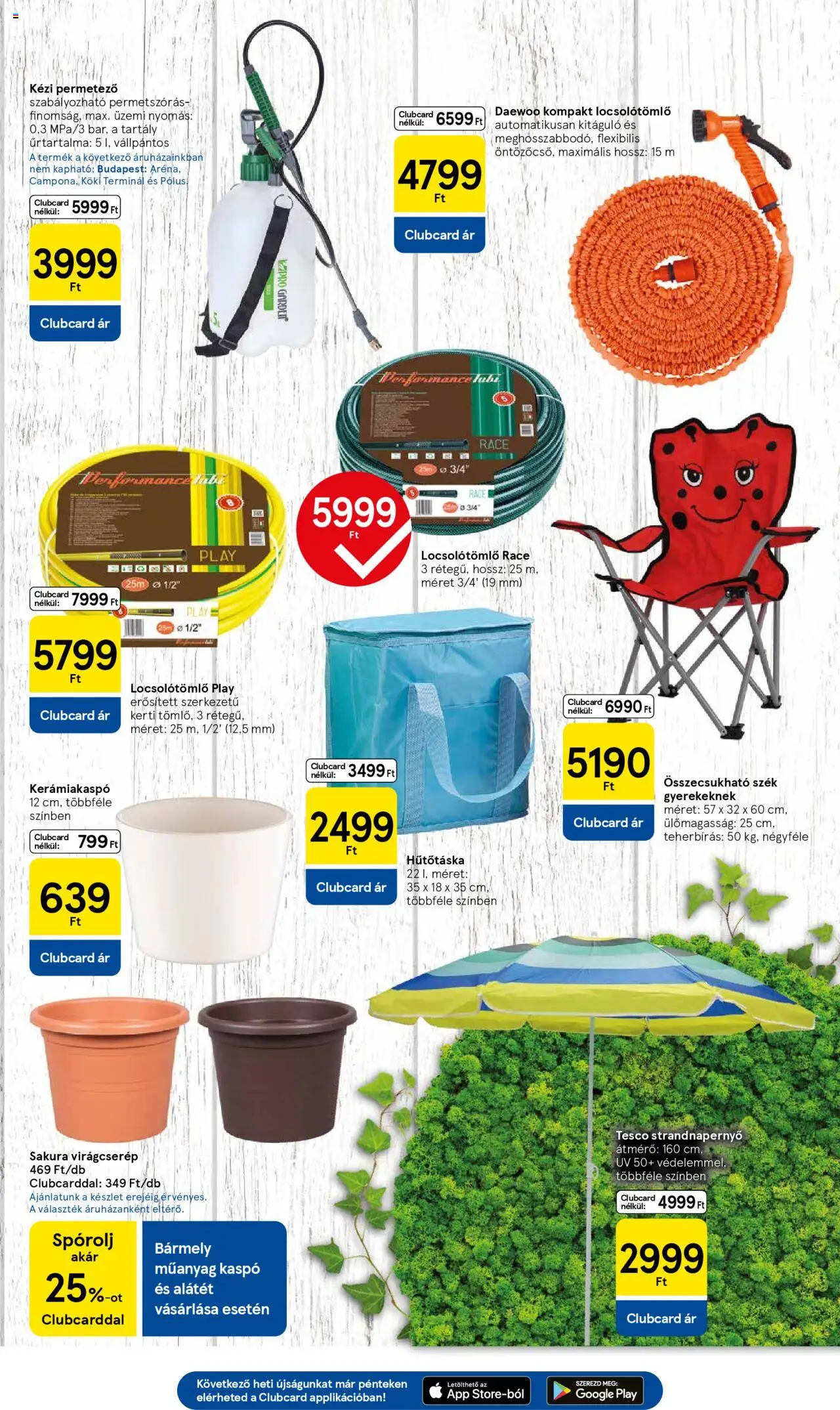 Tesco akciós ujság - amely érvényes a következő dátumtól: 12.06.2025 | Oldal: 31 | Termékek: Permetező, Virágcserép, Hűtőtáska, Kaspó