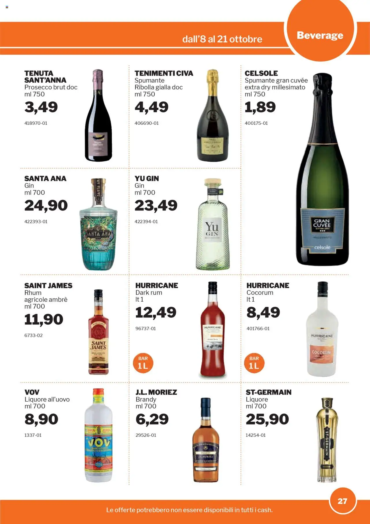 Volantino Sogegross del 08.10.2025 | Pagina: 27 | Prodotti: Gin, Rum, Liquore, Brandy