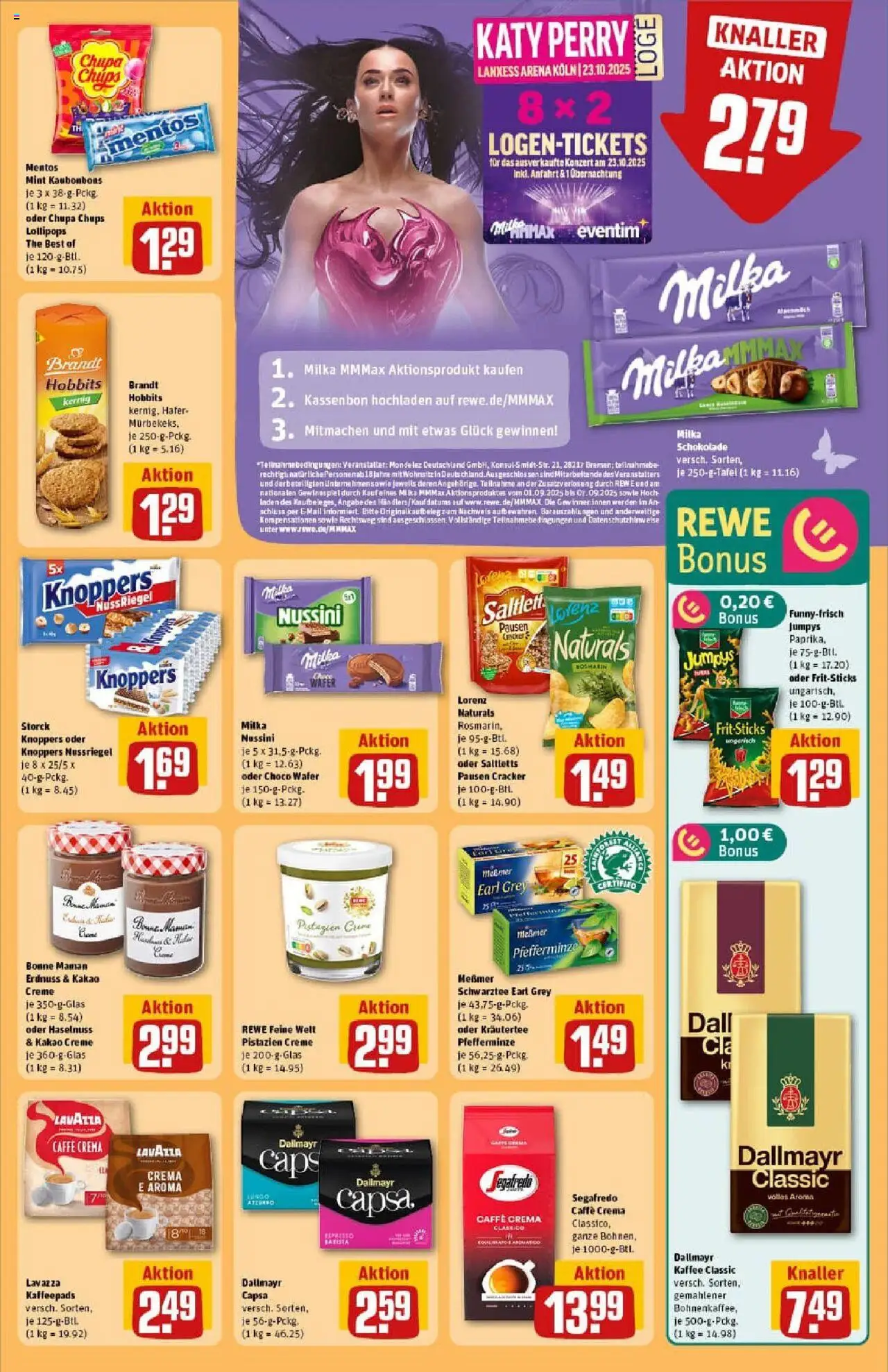 Rewe prospekt Geesthacht	 – gültig ab 01.09.2025 | Seite: 27 | Produkte: Kaffeepads, Schokolade, Dallmayr, Knoppers