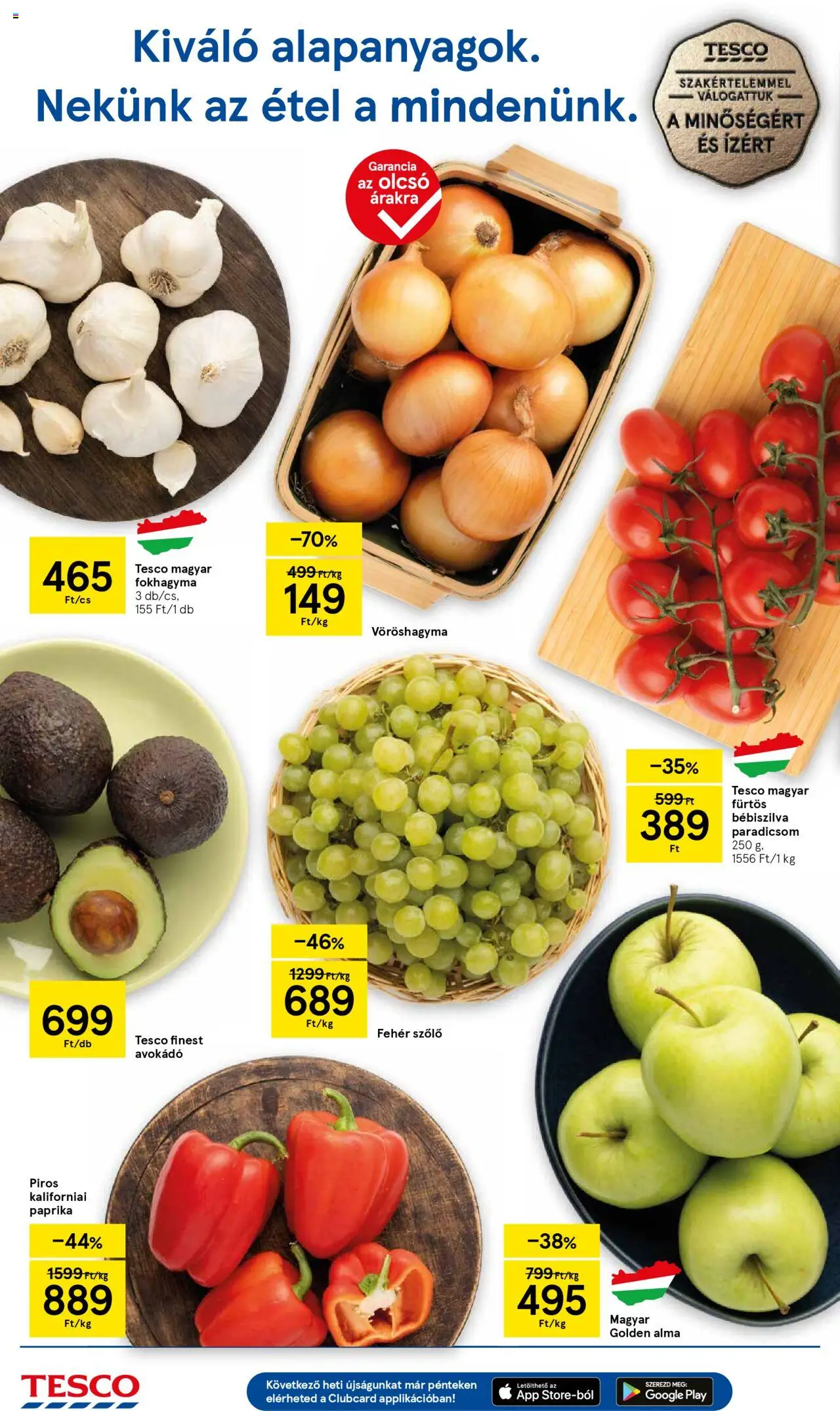 Tesco akciós ujság - amely érvényes a következő dátumtól: 02.10.2025 | Oldal: 2 | Termékek: Szőlő, Alma, Kaliforniai paprika, Avokádó