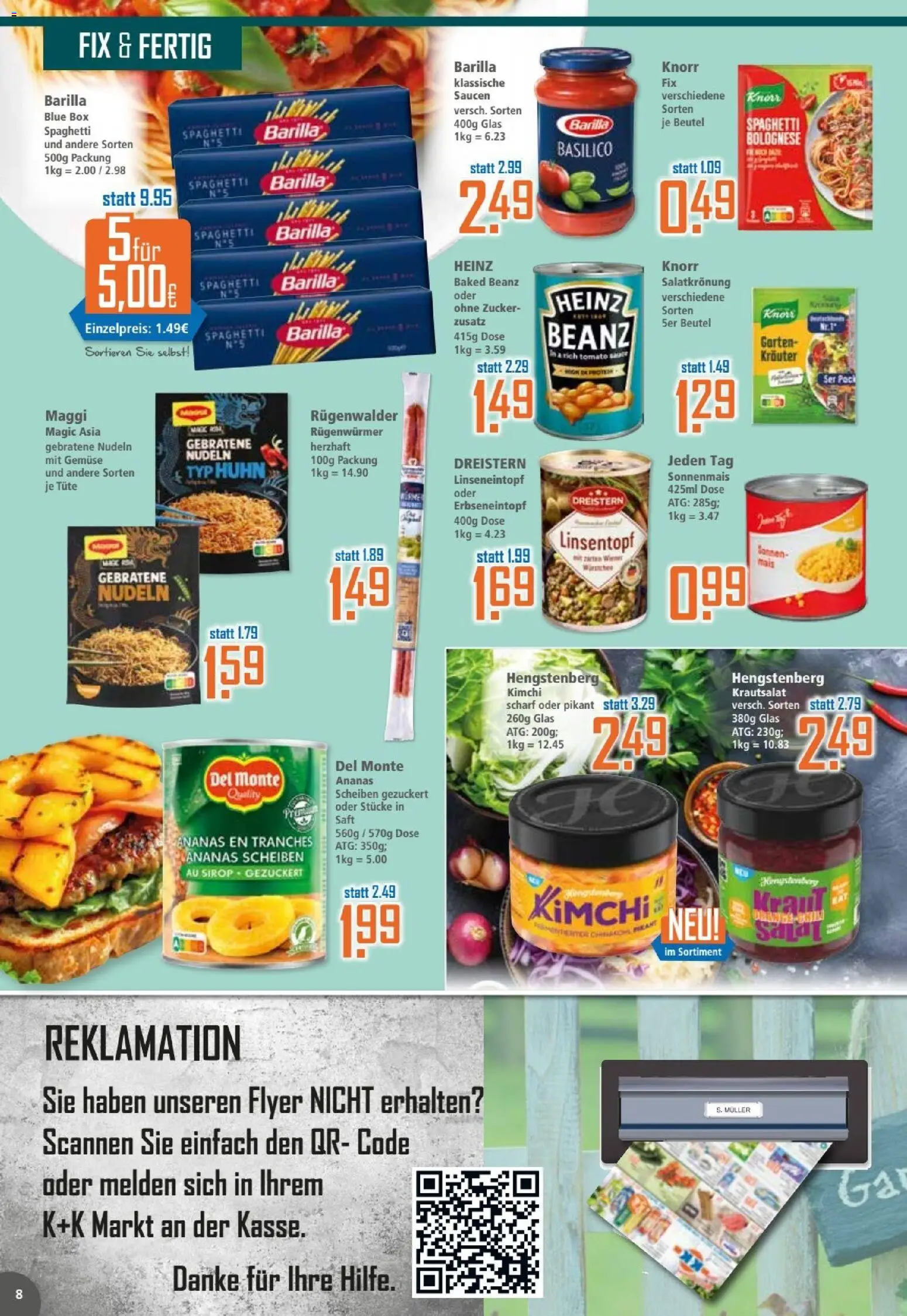 Klaas & Kock Prospekt – gültig ab 05.01.2026 | Seite: 8 | Produkte: Maggi, Ananas, Knorr, Saft