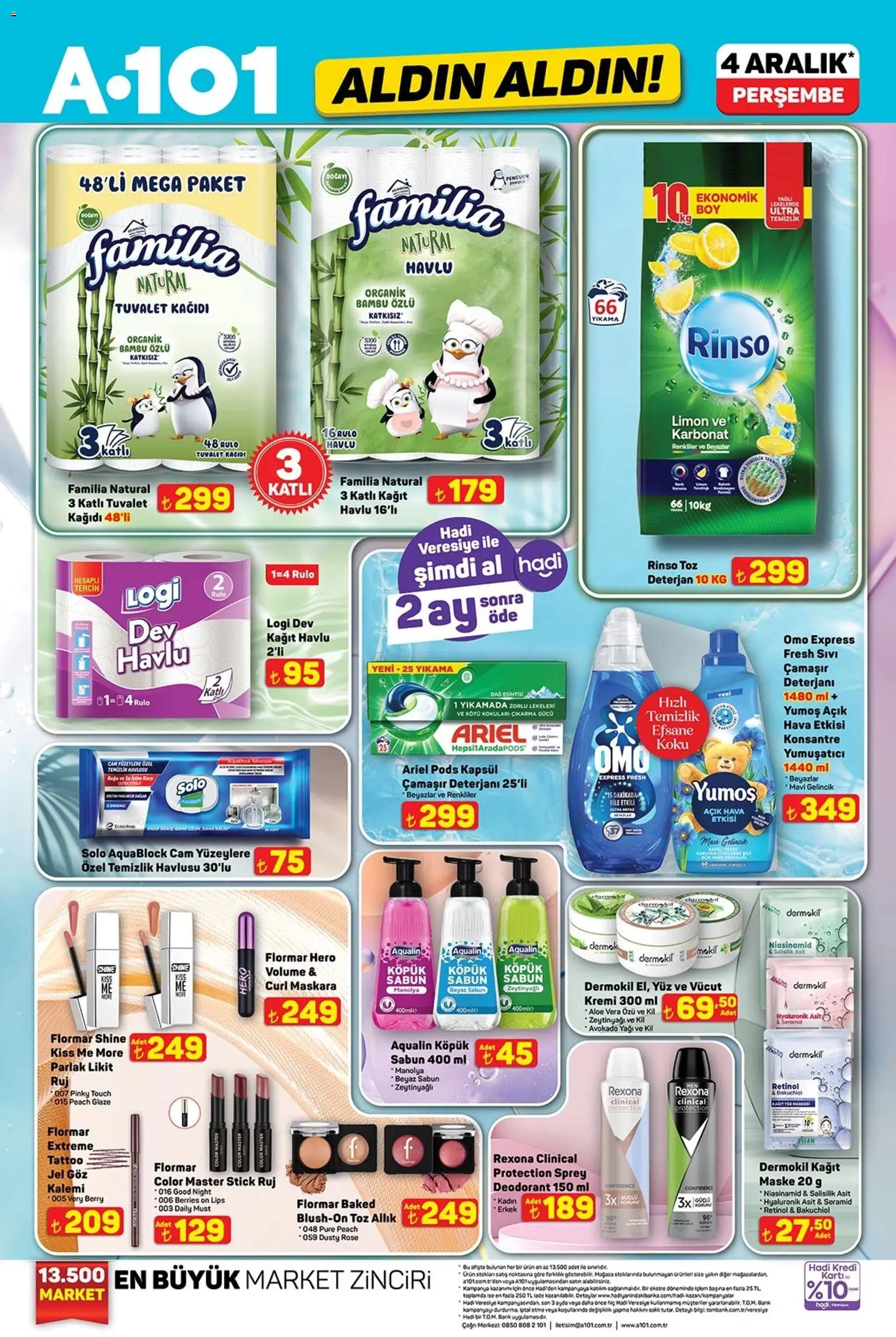 A101 Katalog Aldın Aldın - 04.12.2025 tarihinden itibaren geçerlidir | Sayfa: 2 | Ürünler: Ruj, Deodorant, Deterjan, Avokado