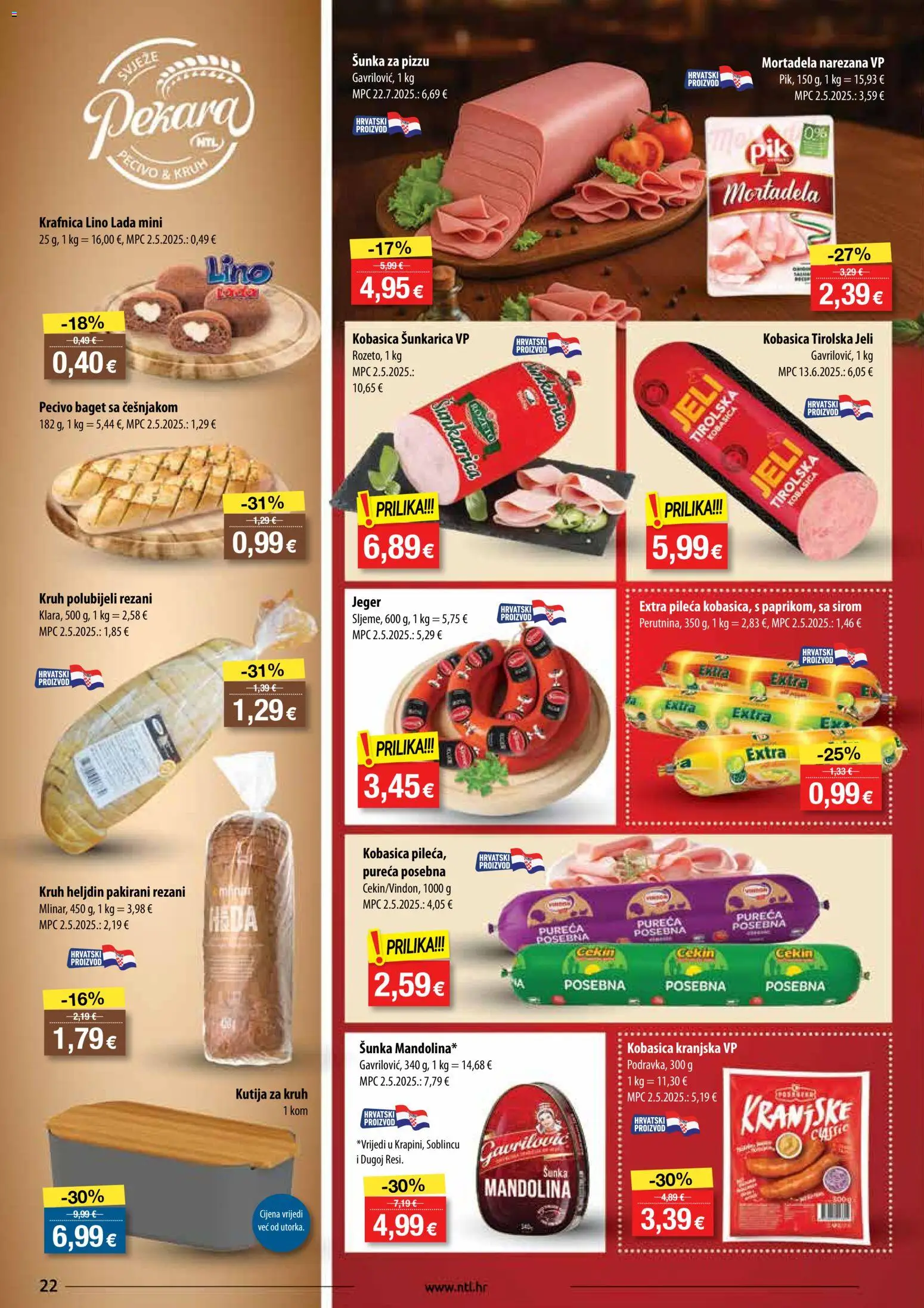 NTL katalog | vrijedi od 17.12.2025 | Stranica: 22 | Proizvodi: Baget, Kruh, Šunka, Kutija za kruh
