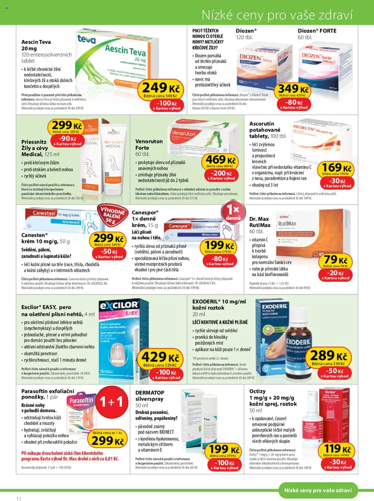 Dr. Max leták od 01.07.2025 | Strana: 11 | Produkty: Vitamin c, Ponožky, Krém, Tablet