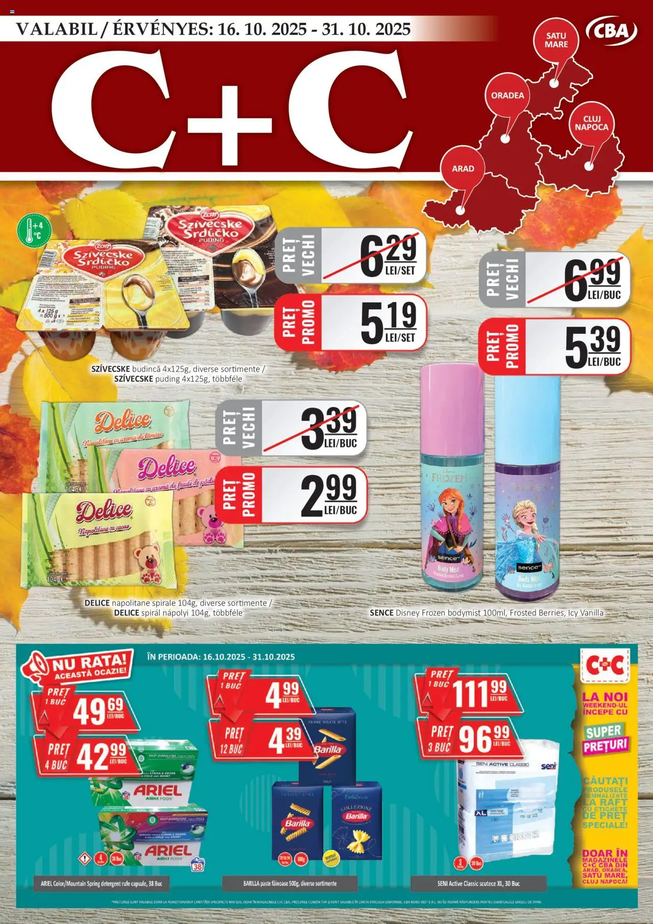 Noul catalog CBA – valabil de la 16.10.2025 | Pagină: 1 | Produse: Body, Rață, Detergent, Scutece