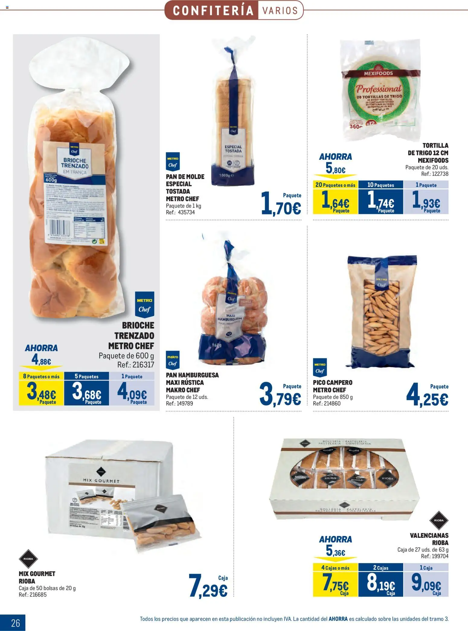 Makro - Especial Despensa Sur 2 │ válido desde el 02.02.2026 | Página: 26 | Productos: Pan, Pan de molde, Σοκολατούχο γάλα, Caja