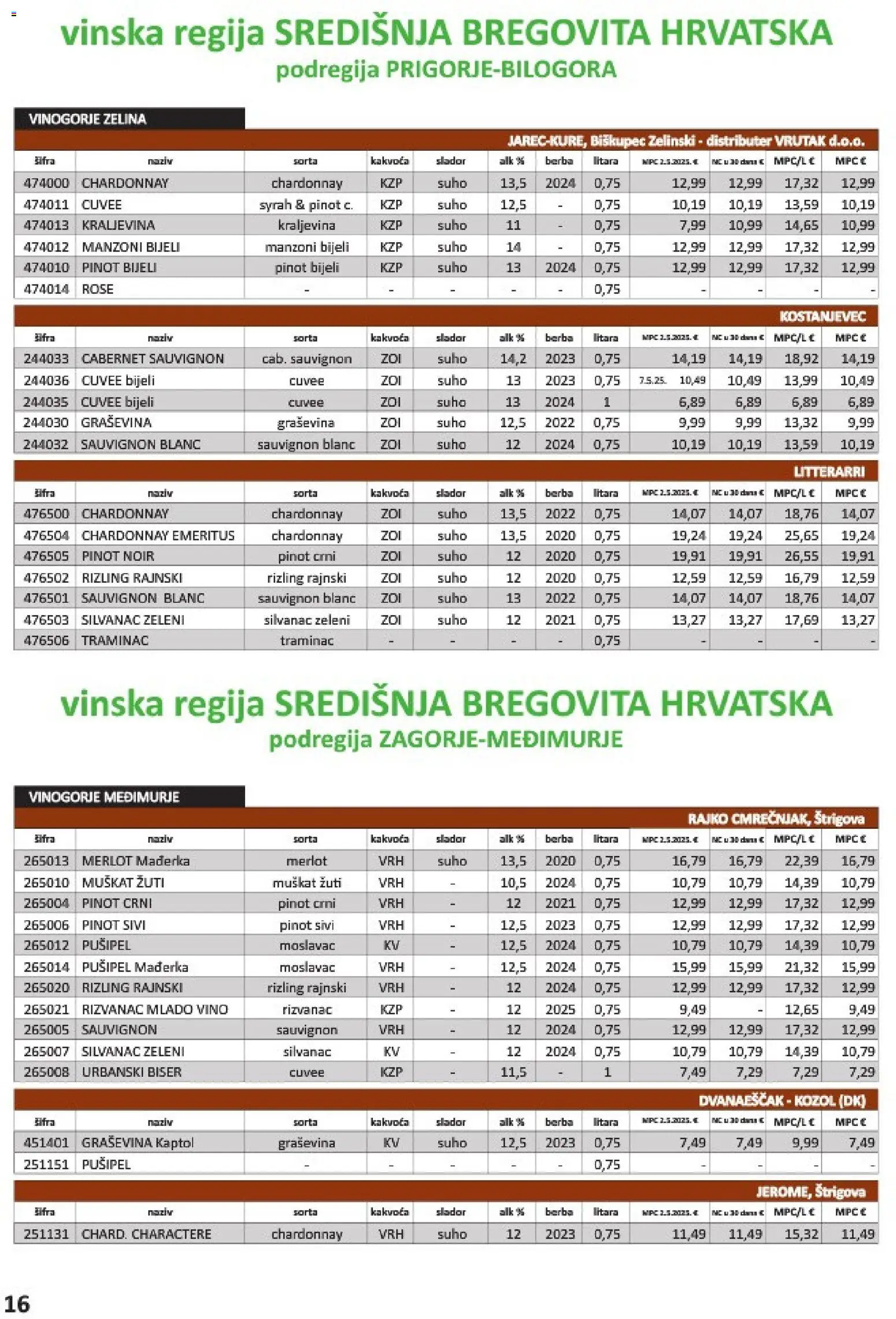 Vrutak katalog | vrijedi od 01.11.2025 | Stranica: 16 | Proizvodi: Vino