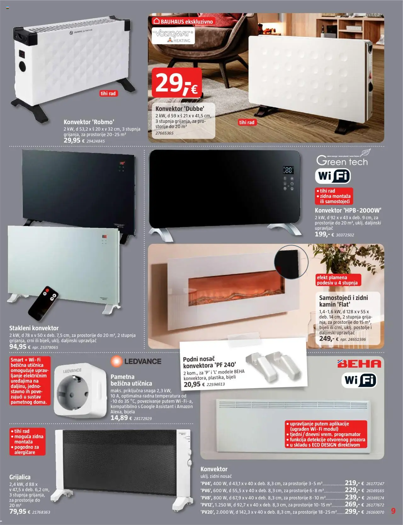 Bauhaus katalog | vrijedi od 01.10.2025 | Stranica: 9 | Proizvodi: Utičnica, Kamin