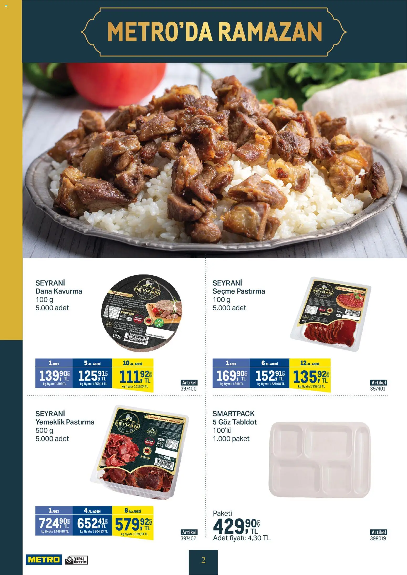 Metro - Kurum ve İşletme Mutfakları - 25.02.2026 tarihinden itibaren geçerlidir | Sayfa: 2