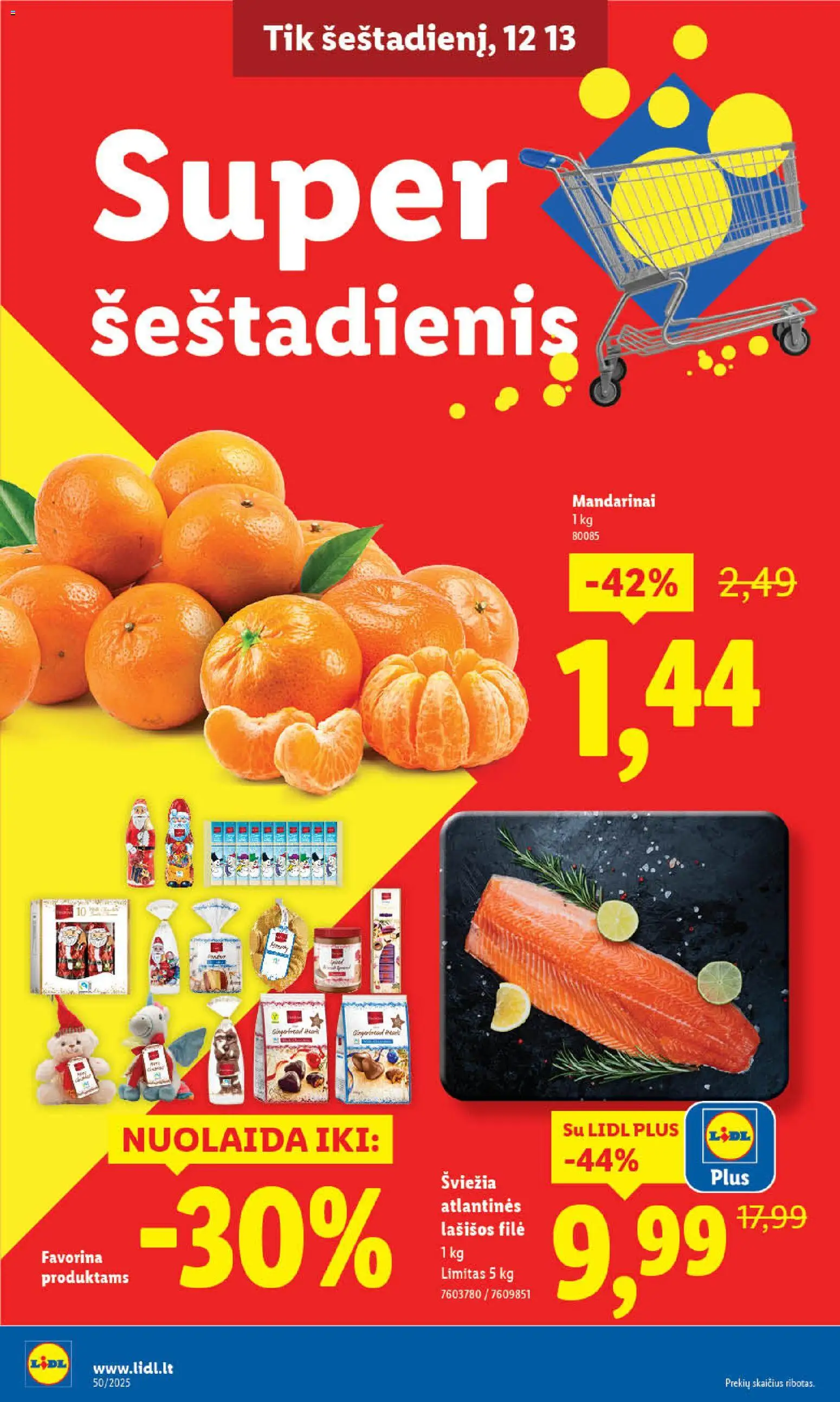 LIDL akcijos nuo 11.12.2025 | Puslapis: 2 | Prekių: Lašišos, Mandarinai
