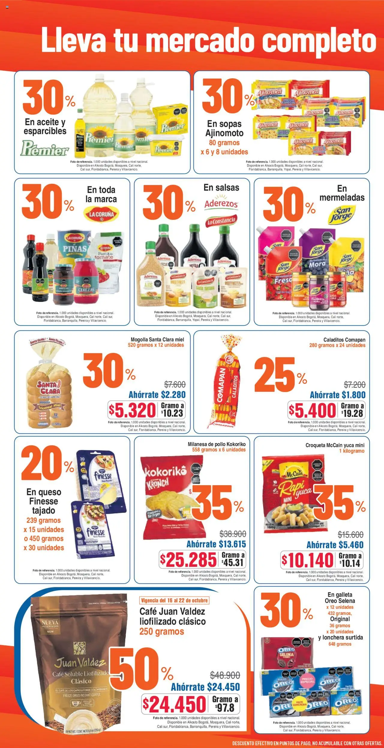 Alkosto - Hot Sale │ válido desde el 16.10.2025 | Página: 10 | Productos: Queso, Café, Μηχανή καφέ, Κλειδαριά της πόρτας