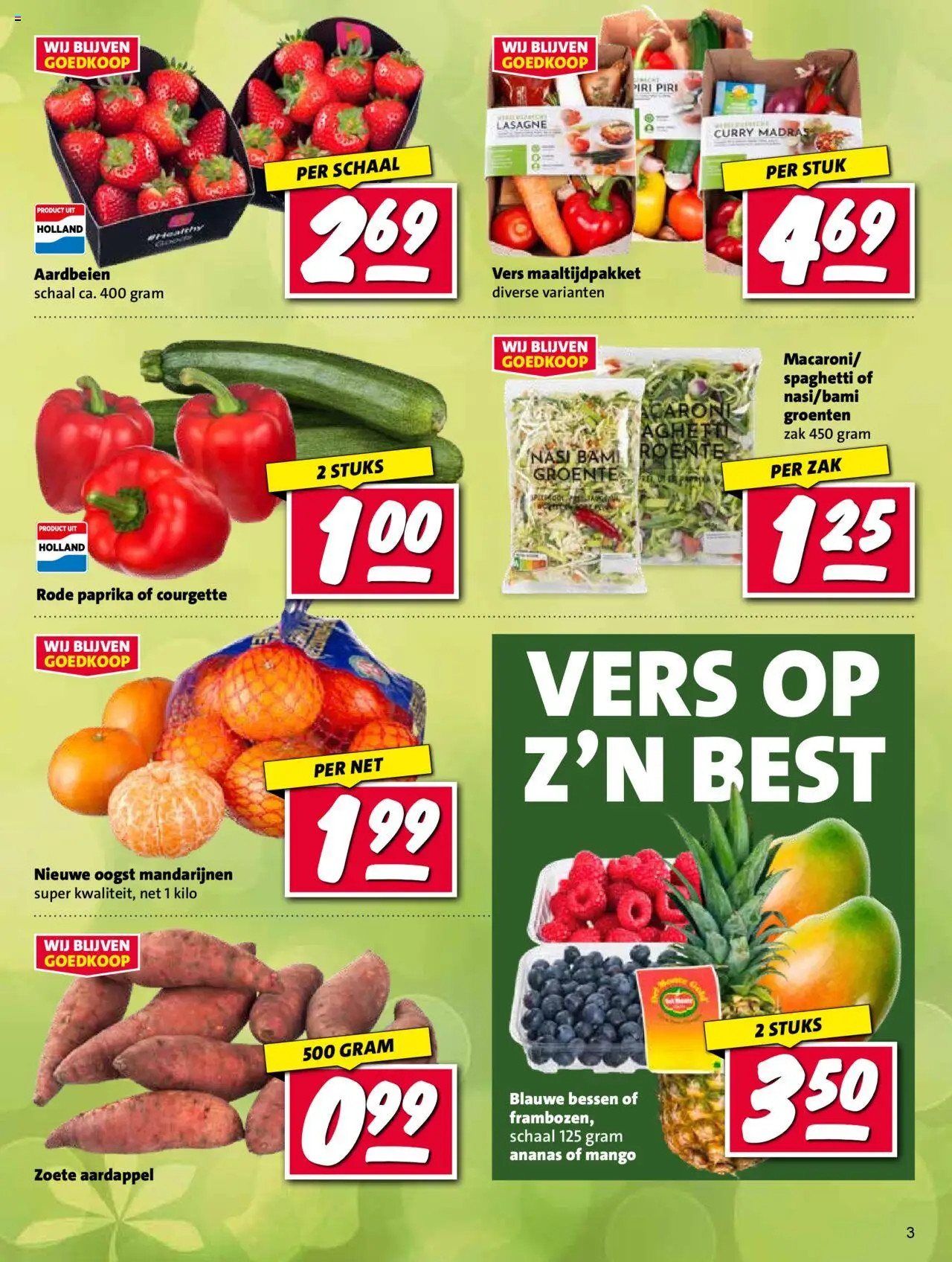  | Pagina: 3 | Producten: Courgette, Ananas, Lasagne, Mango