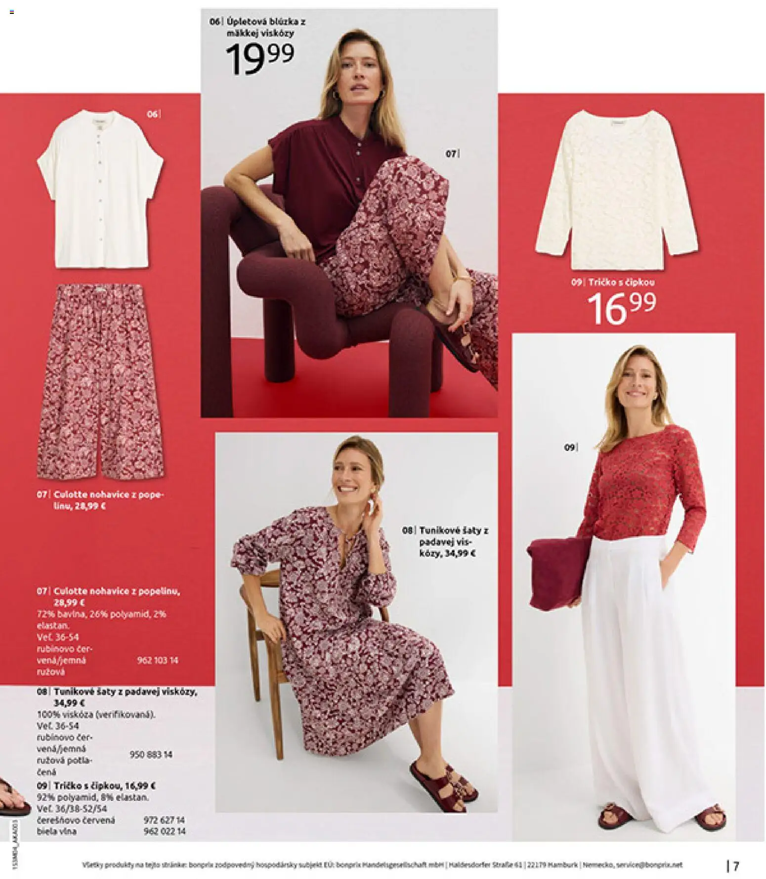 Nové Bonprix akcie – leták je platný od 31.03.2026 | Strana: 9 | Produkty: Šaty, Tričko, Nohavice