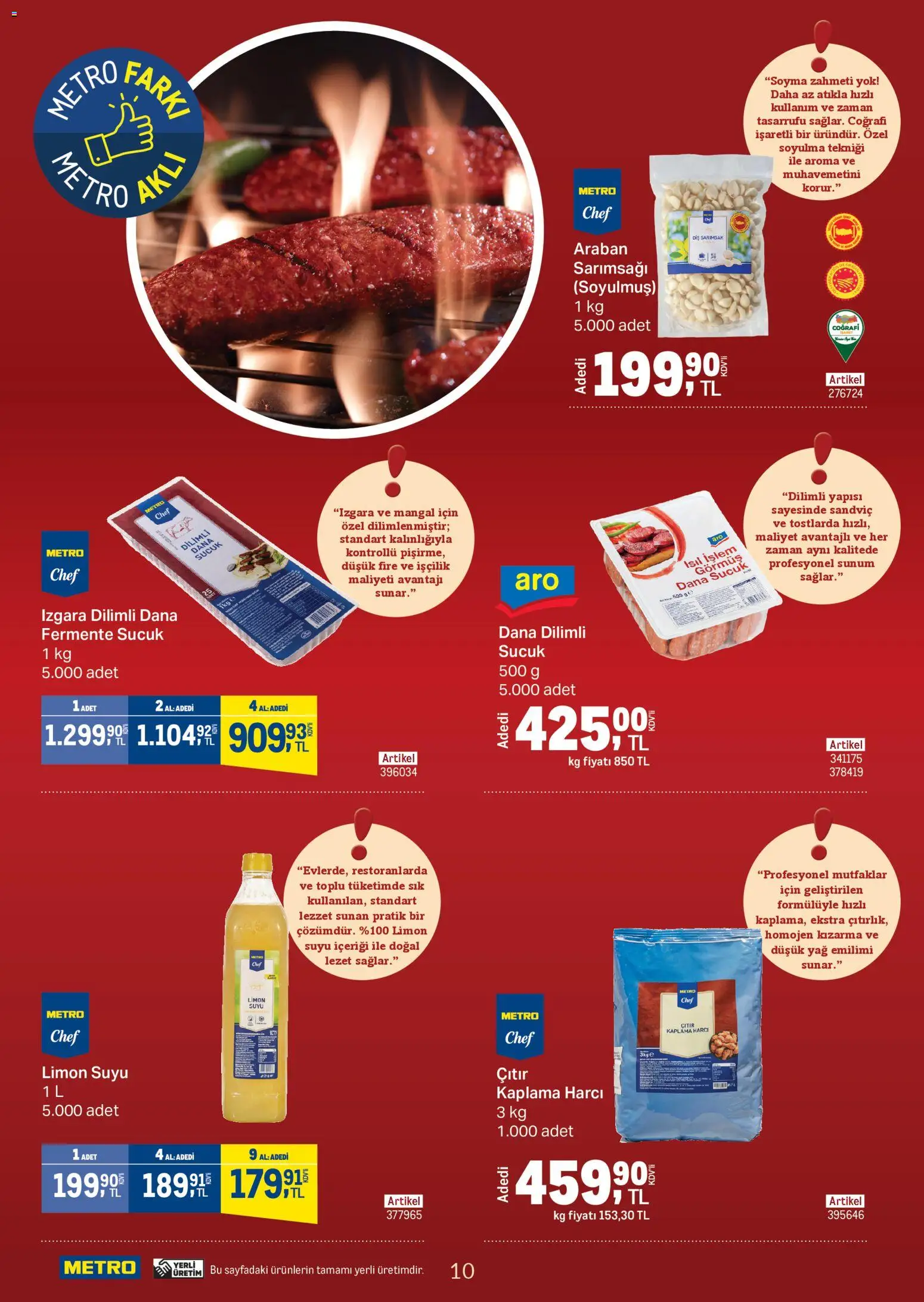 Metro - Kebap Restoranları - 11.02.2026 tarihinden itibaren geçerlidir | Sayfa: 10 | Ürünler: Yağ, Limon, Izgara, Sucuk