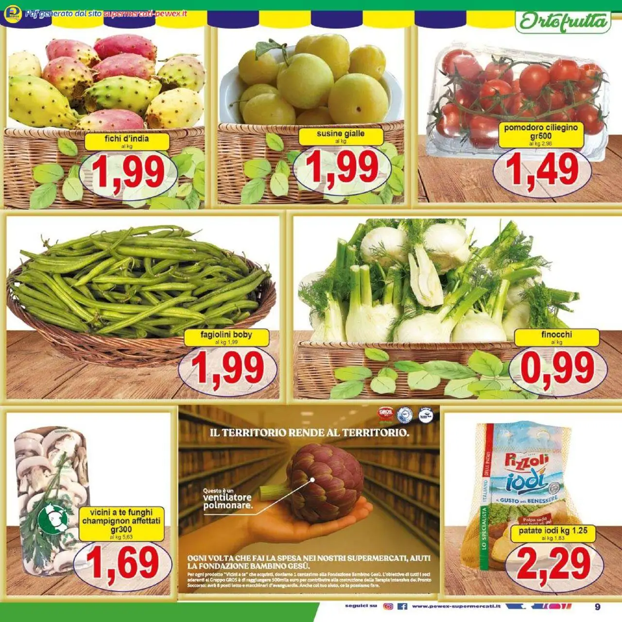 Volantino Pewex del 27.08.2025 | Pagina: 9 | Prodotti: Tè, Patate, Pomodoro, Fagiolini