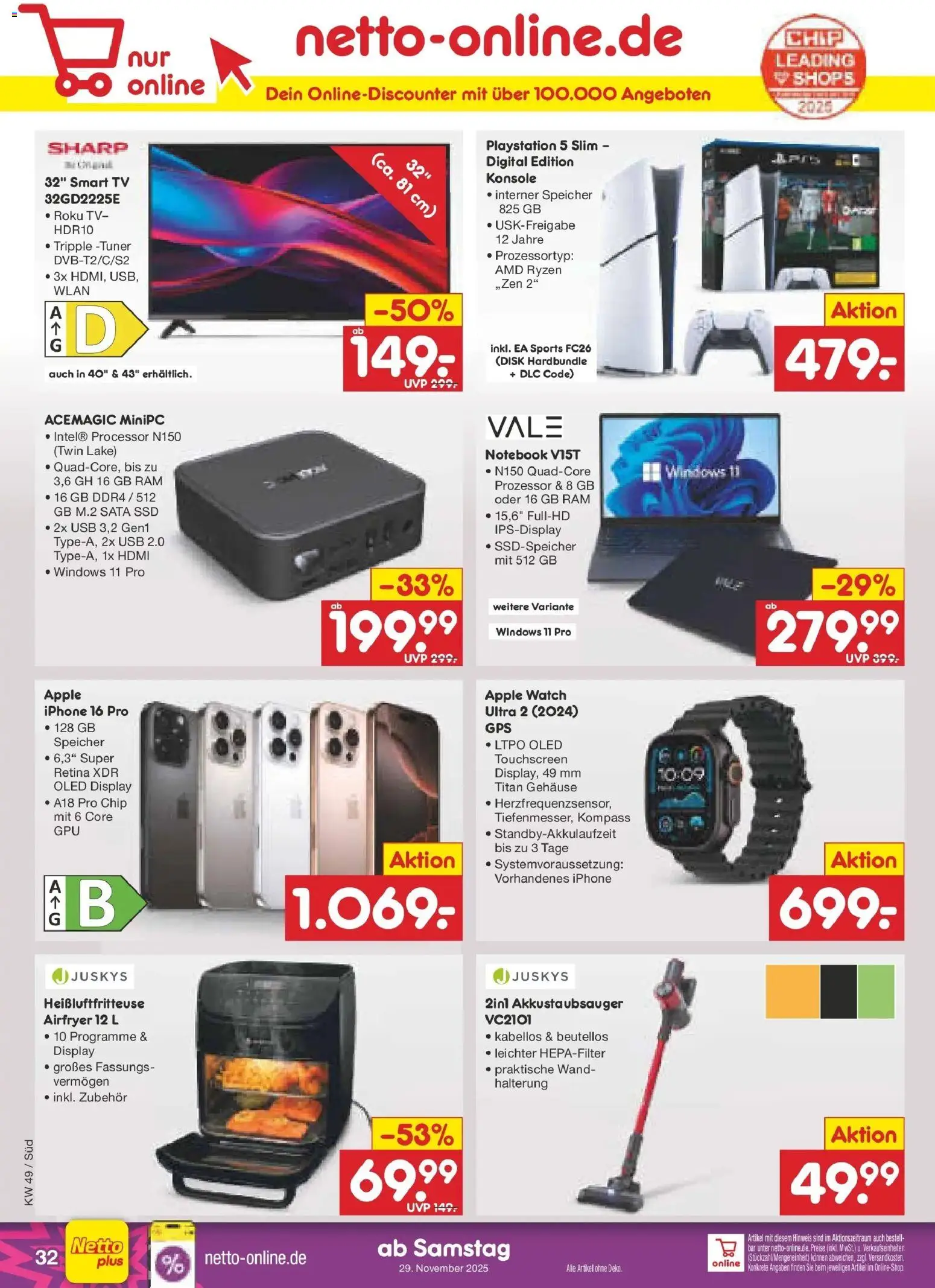 Netto Marken-Discount prospekt Katzweiler	 – gültig ab 01.12.2025 | Seite: 34 | Produkte: Playstation, Smart TV, Apple, TV