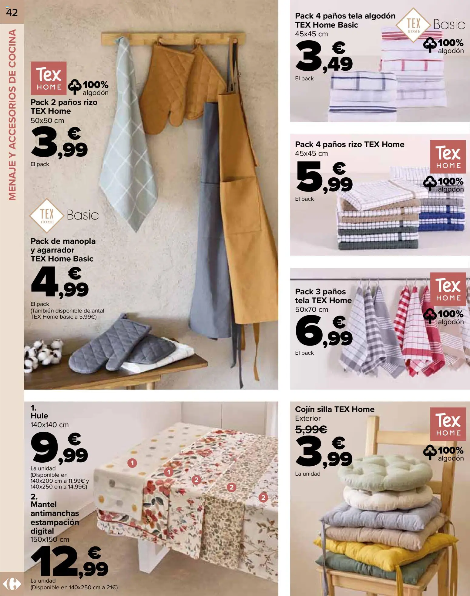 Carrefour folleto │ válido desde el 09.01.2026 | Página: 42 | Productos: Mantel, Cocina, Cojín, Silla