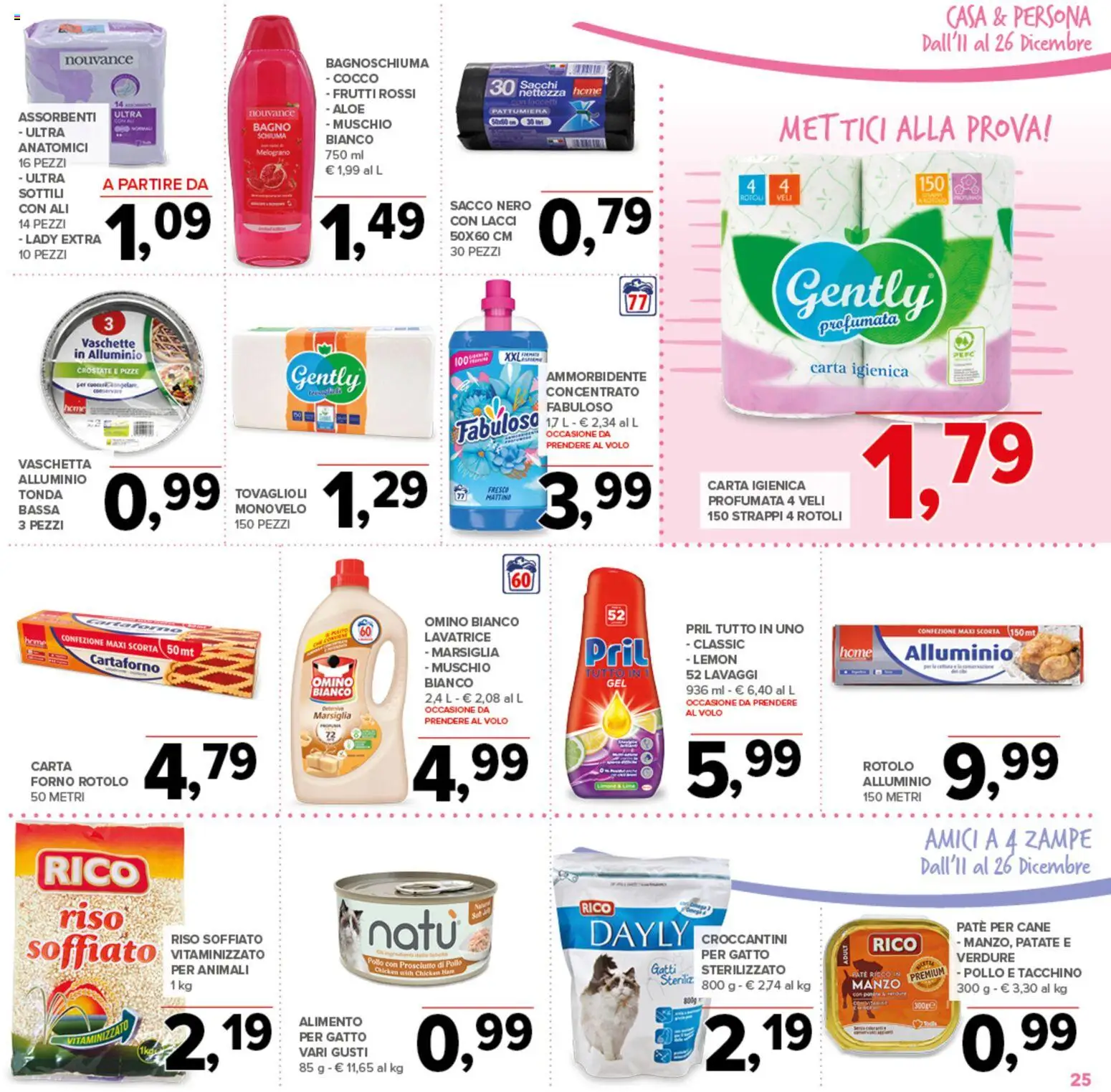 Volantino Todis del 11.12.2025 | Pagina: 25 | Prodotti: Bagnoschiuma, Verdure, Pattumiera, Vaschette