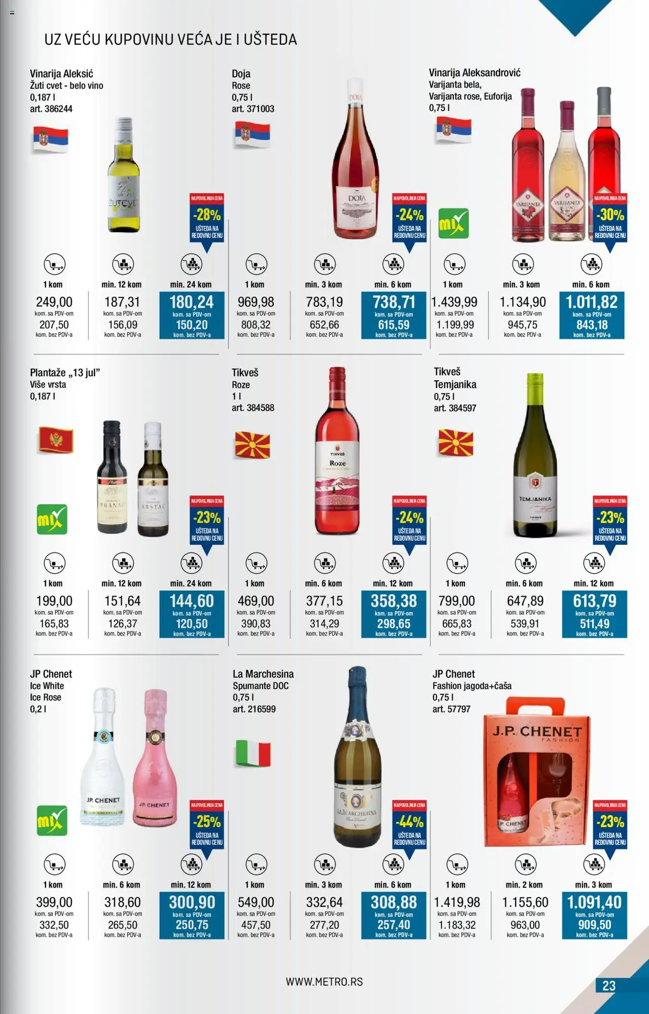 Metro katalog - važi od 01.06.2025 | Strana: 23 | Proizvode: Vranac, Belo vino, Vino