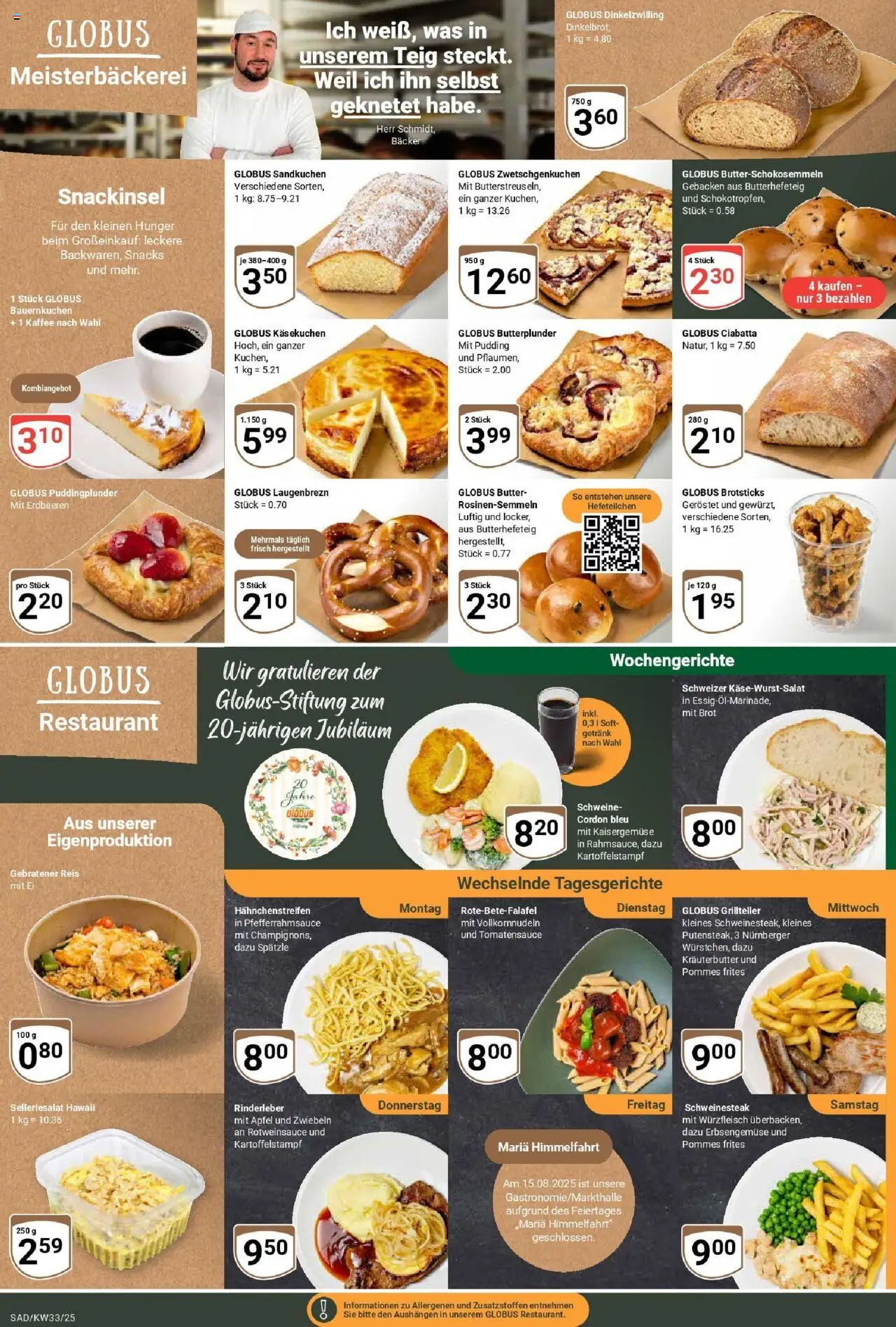 Globus prospekt Schwandorf	 - gültig ab dem 11.08.2025 | Seite: 5 | Produkte: Pommes, Äpfel, Kräuterbutter, Zwiebeln