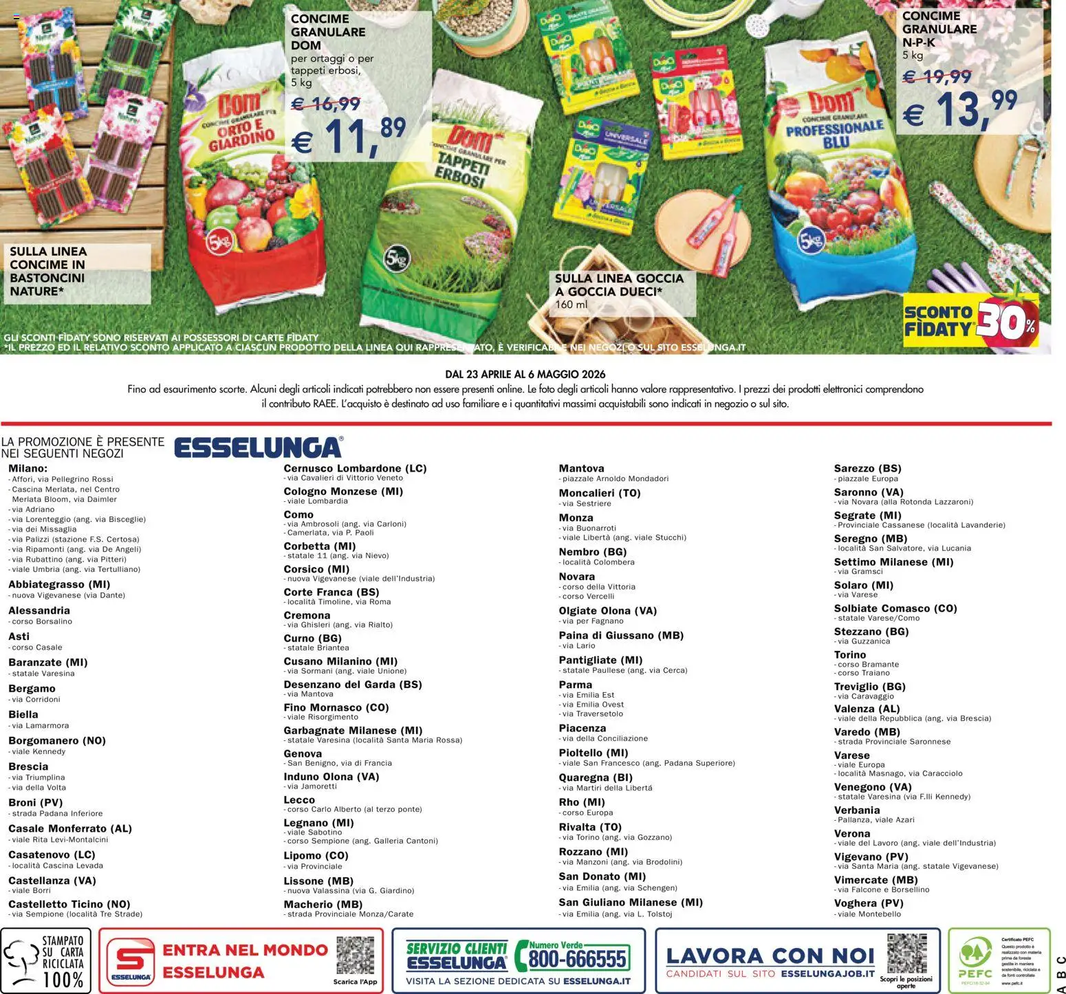 Volantino Esselunga S del 23.04.2026 | Pagina: 16 | Prodotti: Concime, Ortaggi