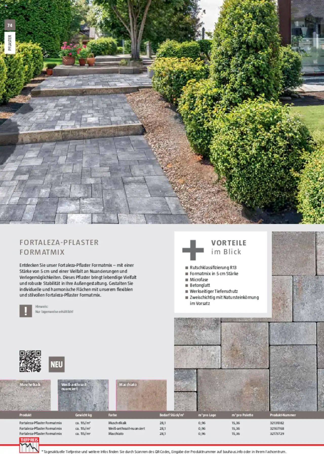 Bauhaus Gartenbaumaterialien 2025 gültig ab 11.03.2025 | Seite: 74 | Produkte: Gewicht, Reis