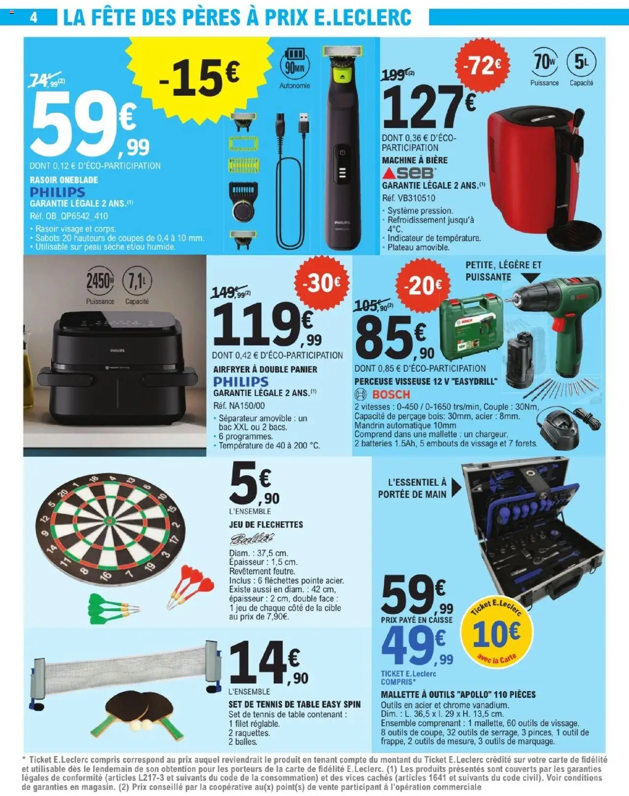  | Page: 4 | Produits: Perceuse, Rasoir, Perceuse Visseuse, Panier
