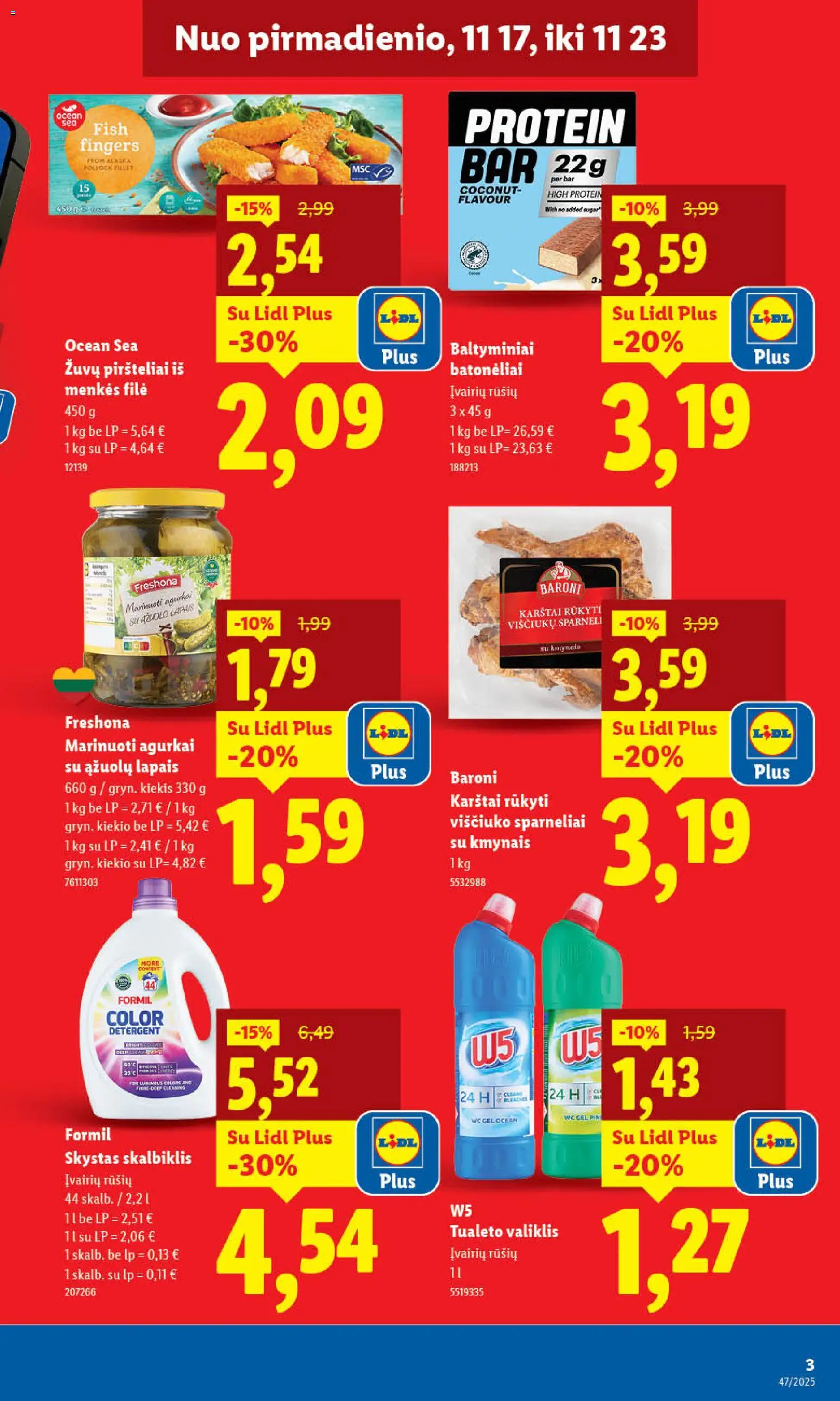 LIDL akcijos nuo 17.11.2025 | Puslapis: 3 | Prekių: Agurkai, Viščiukų, Wc