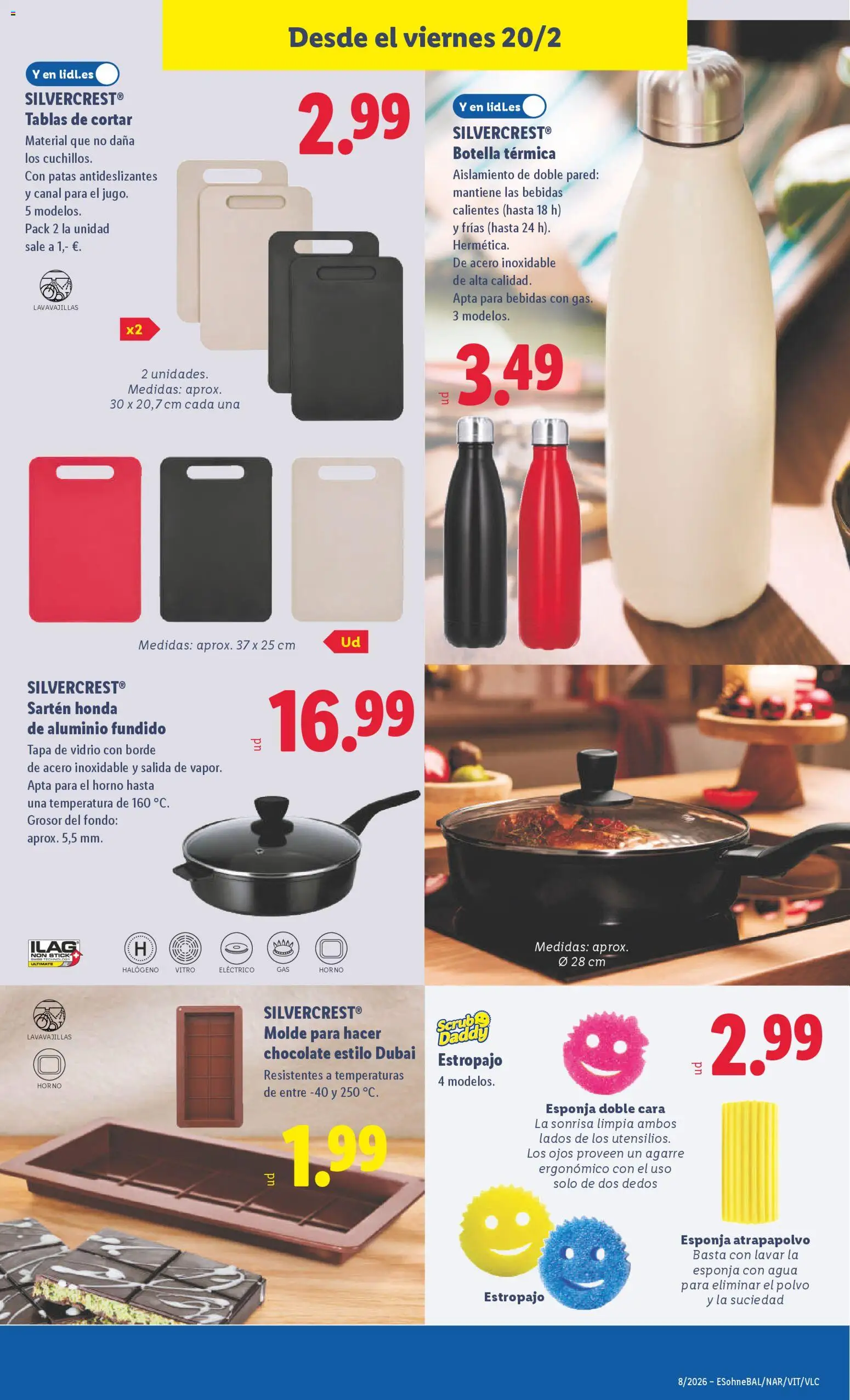 Lidl folleto de bazar │ válido desde el 16.02.2026 | Página: 19 | Productos: Esponja, El horno, Chocolate, Lavavajillas