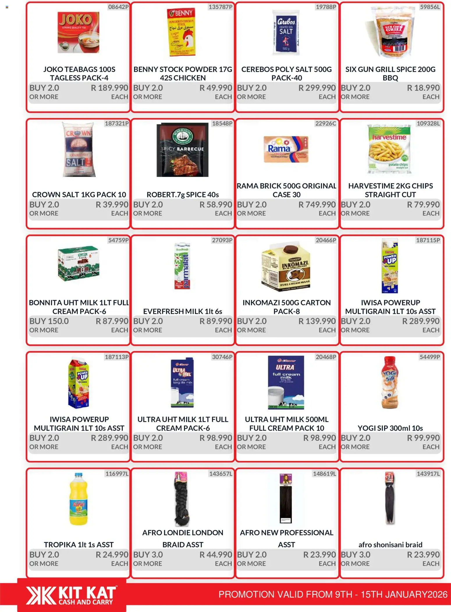 New KIT KAT Cash & Carry catalogue – valid from 09.01.2026 | Page: 12 | Products: Table, Chicken, Powder, Cream
